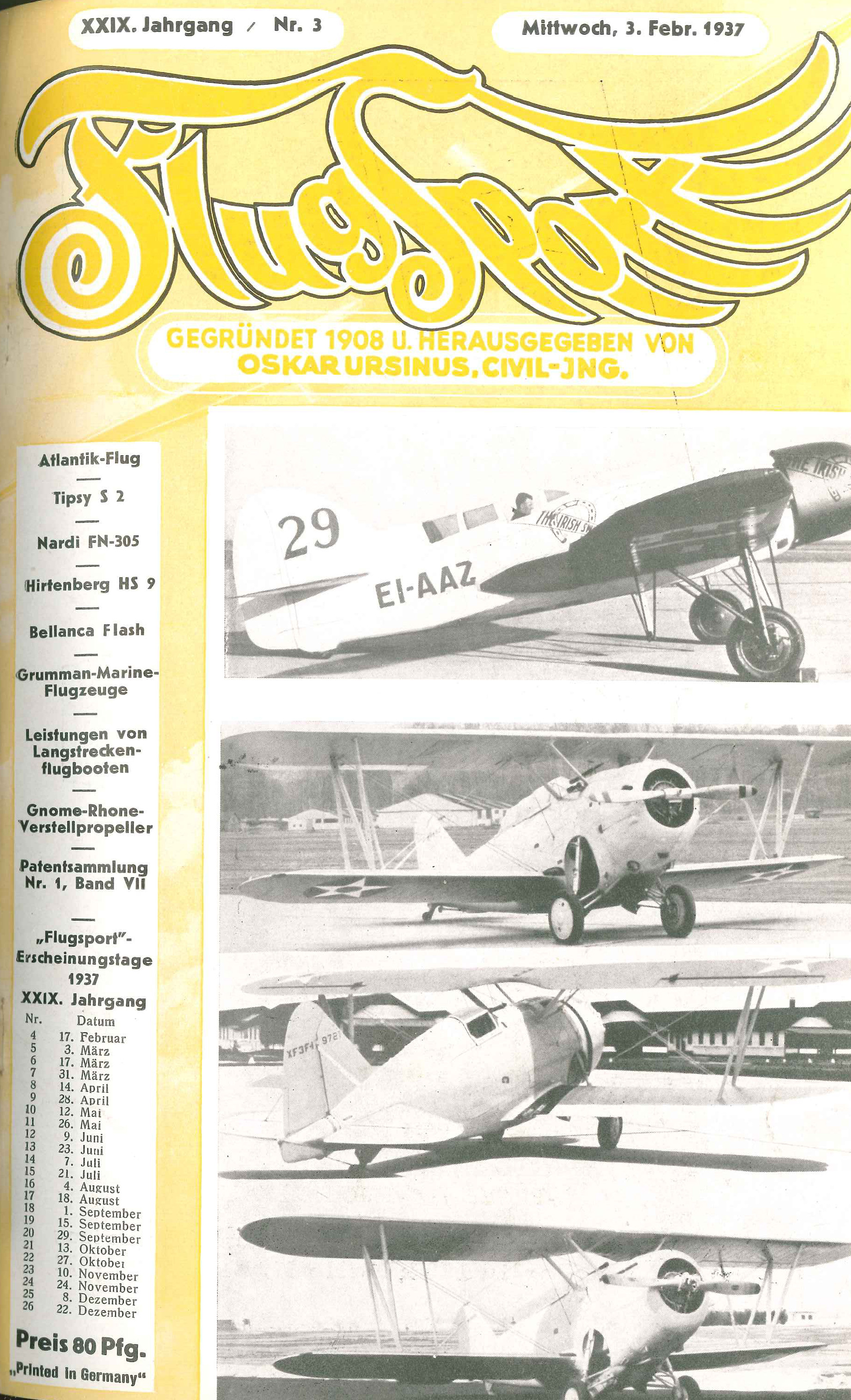 Flugsport 1937 - Heft 3/1937