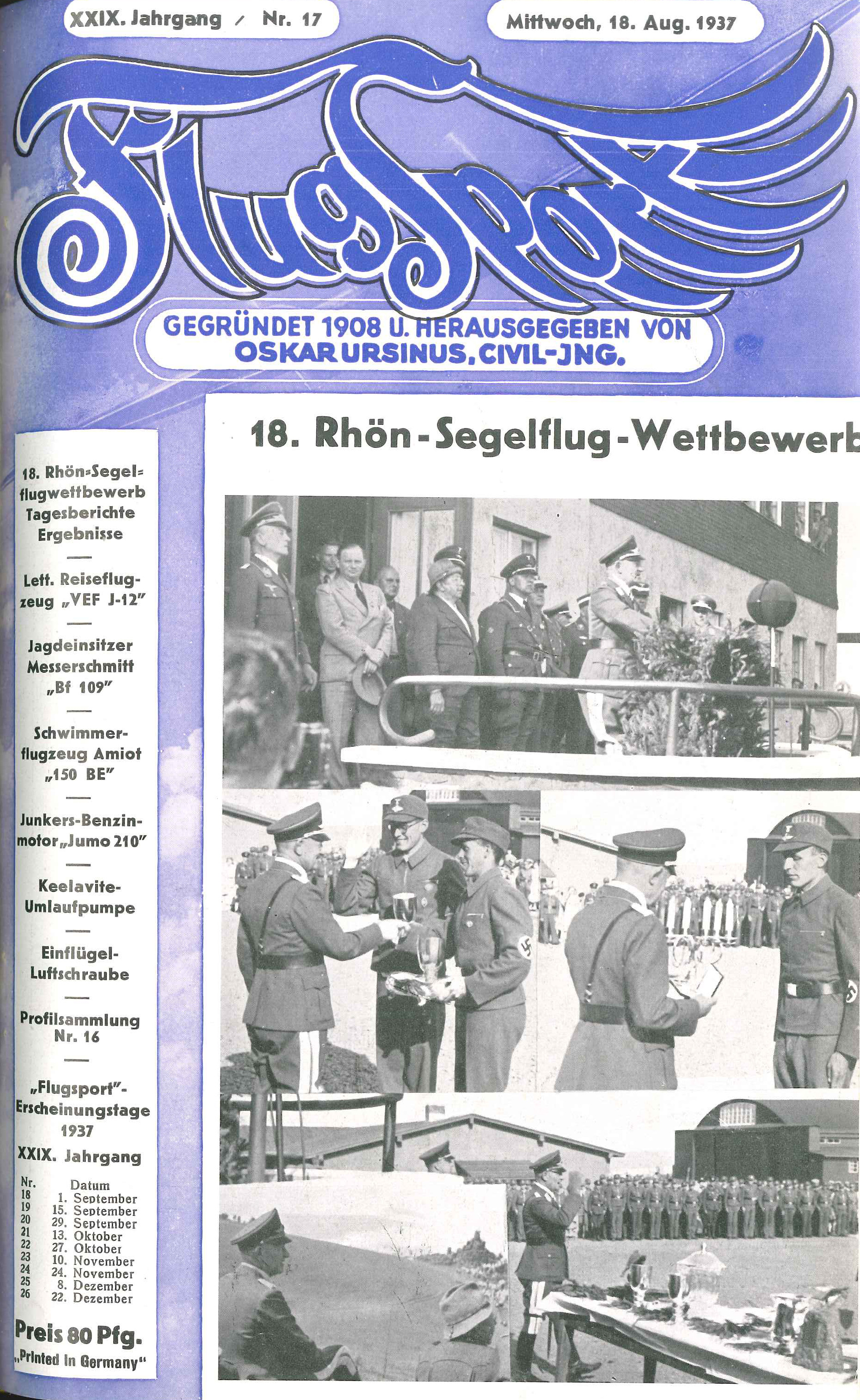 Flugsport 1937 - Heft 17/1937