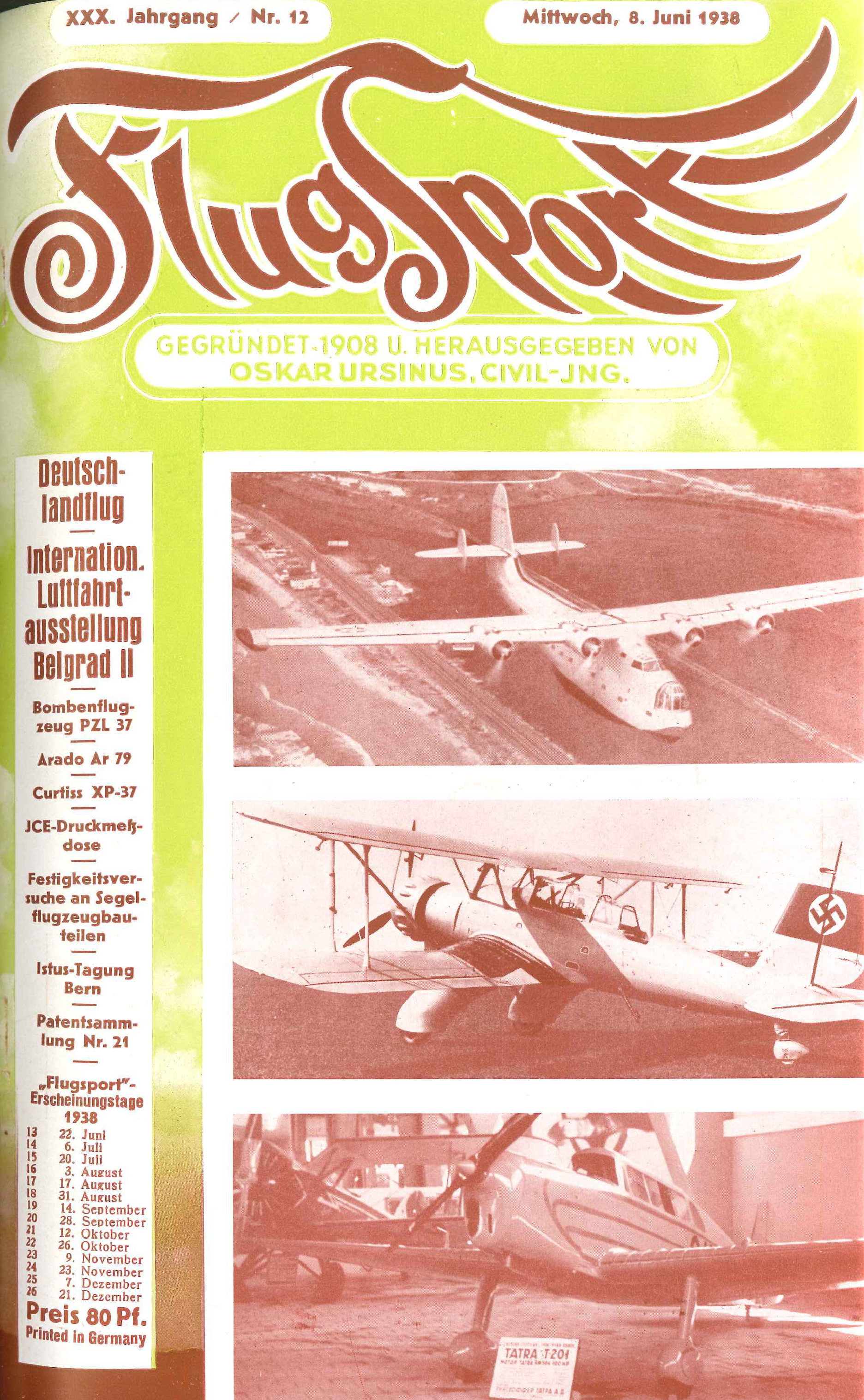 Flugsport 1938 - Heft 12/1938