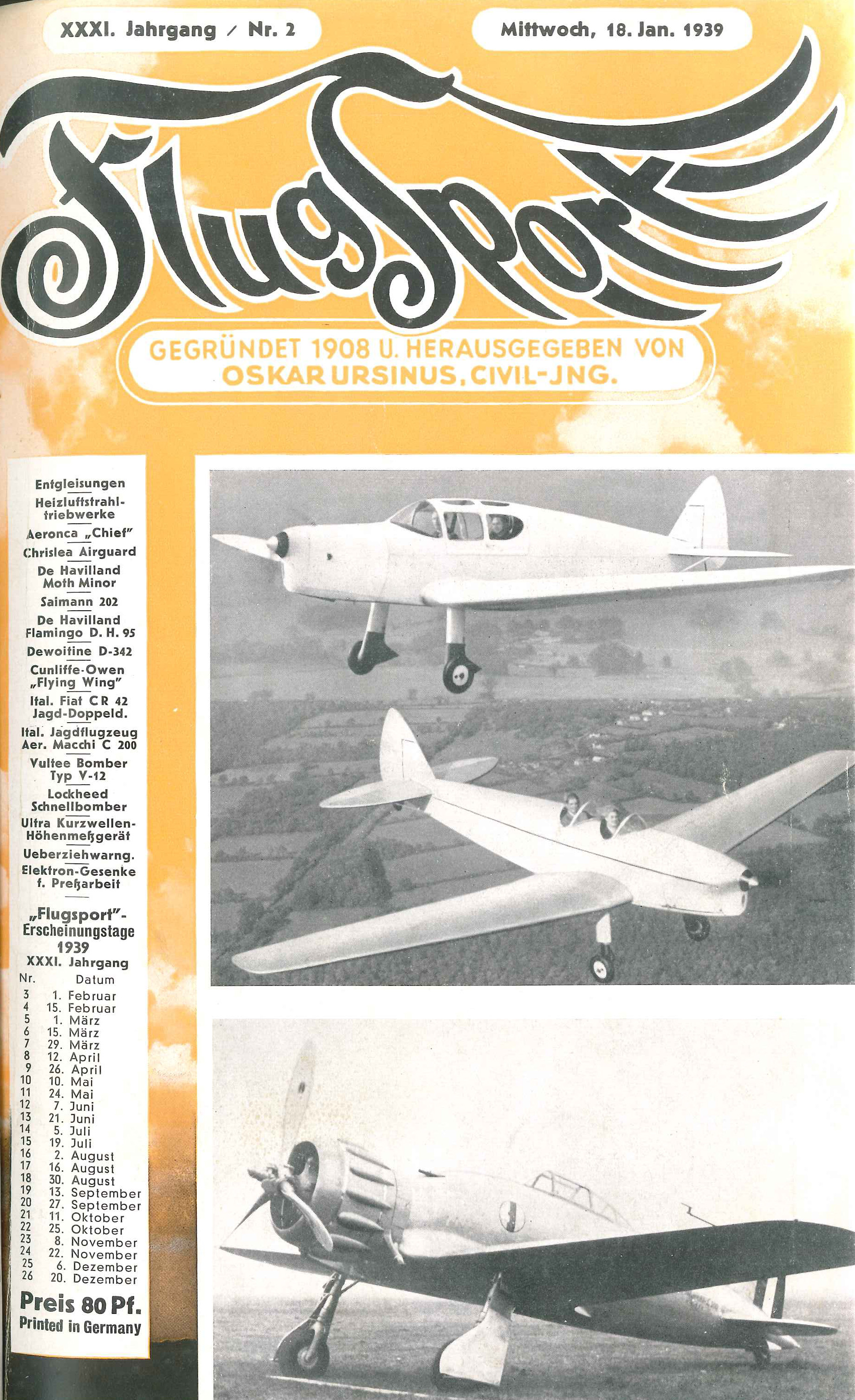 Flugsport 1939 - Heft 2/1939
