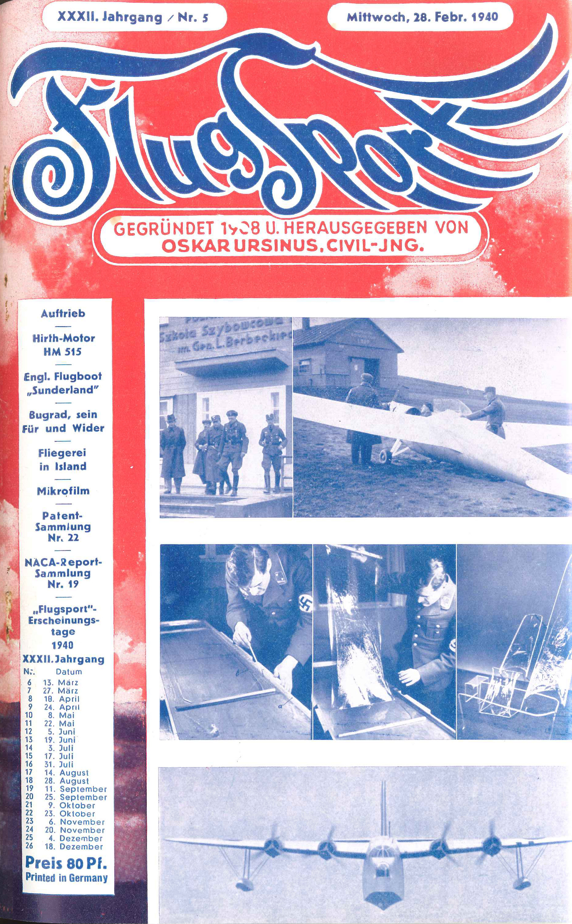 Flugsport 1940 - Heft 5/1940