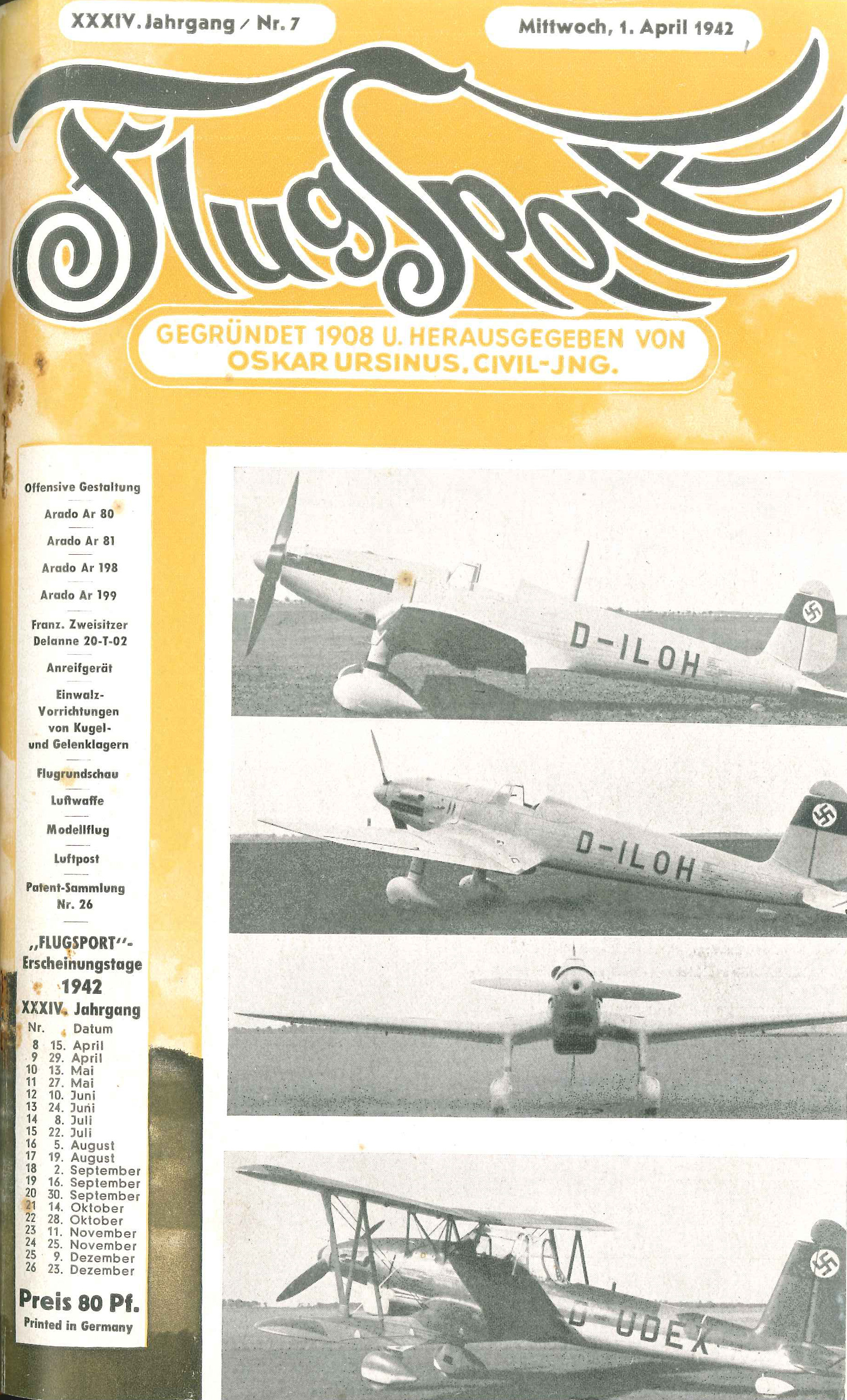 Flugsport 1942 - Heft 7/1942