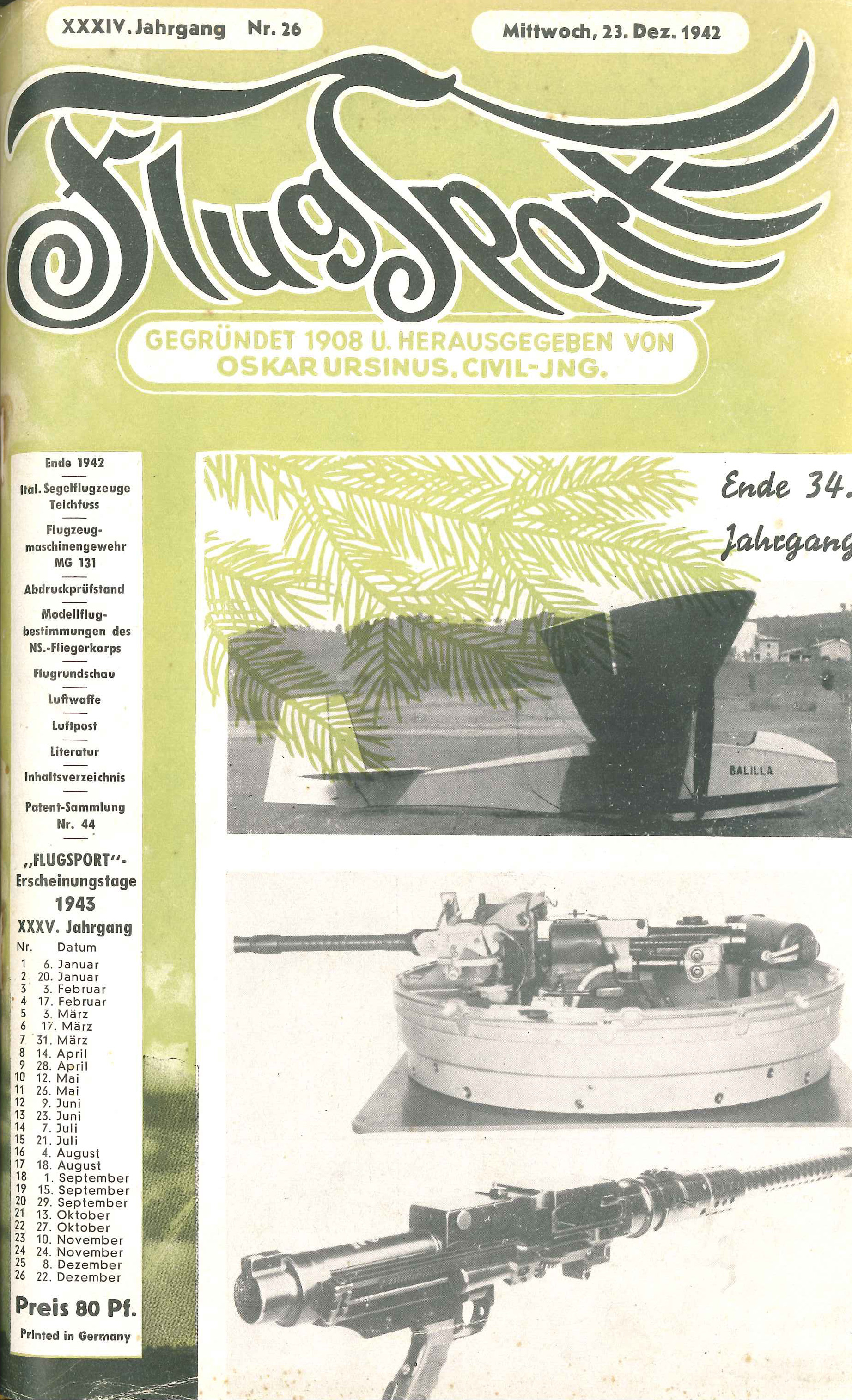 Flugsport 1942 - Heft 26/1942