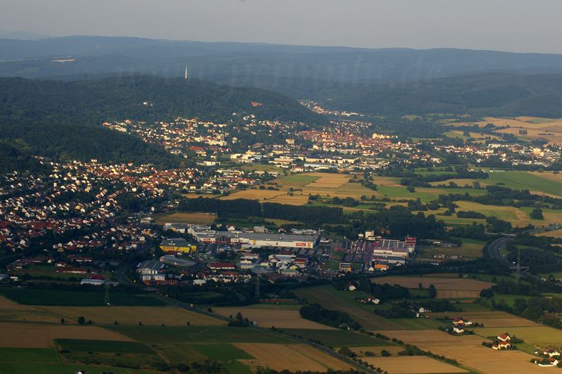 Blick auf Gelnhausen aus der Luft