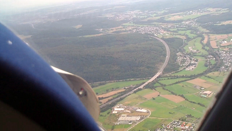 Luftbild Autobahn A45 im Siegerland