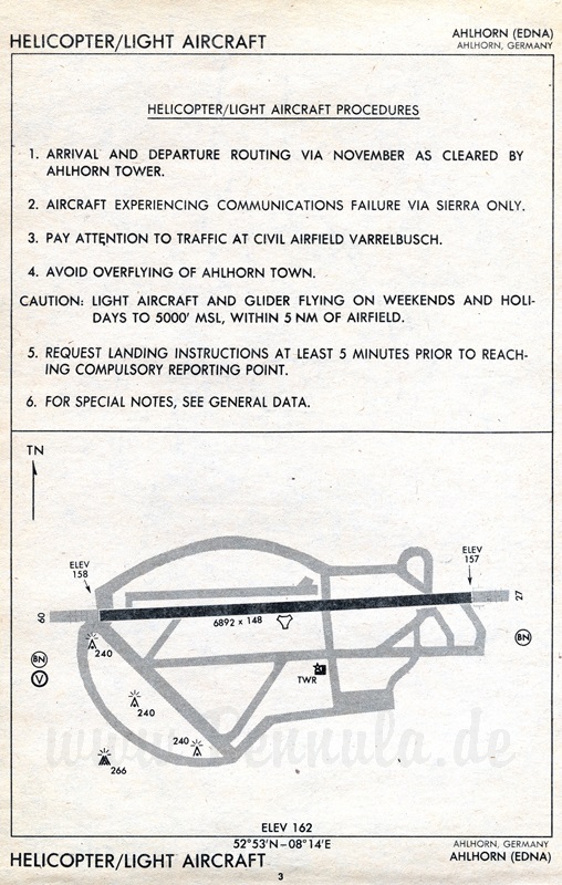 Ahlhorn Flughafen Aerodrome Chart (Militärflugplatz)