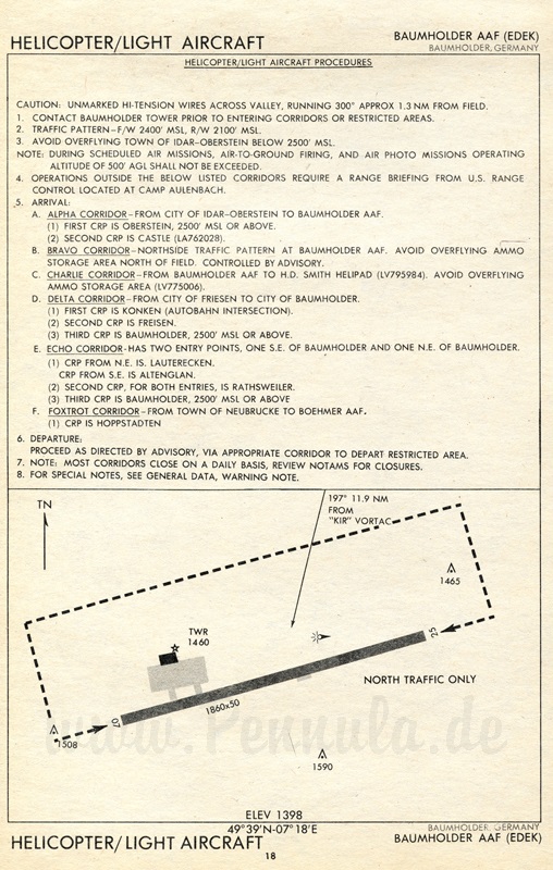 Baumholder Flughafen Aerodrome Chart (Militärflugplatz)
