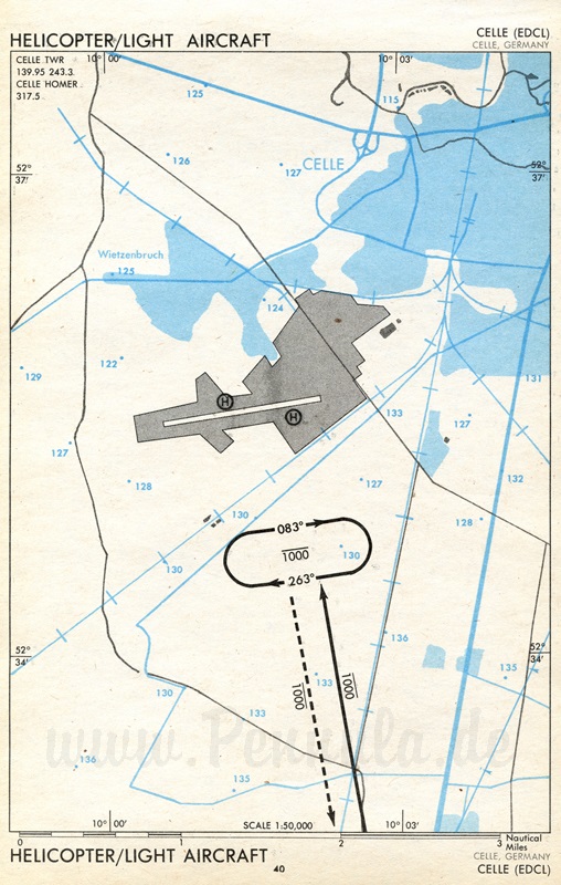 Celle Flugplatz Sichtanflugkarte (Traffic Pattern)