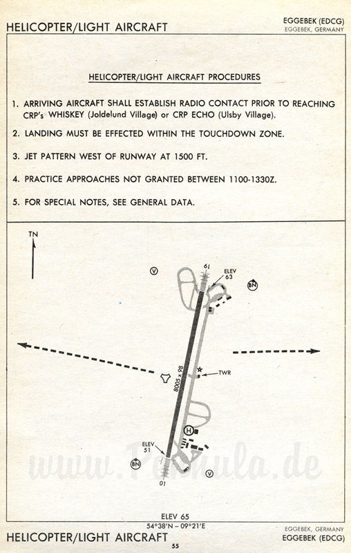 Eggebek Flughafen Aerodrome Chart (Militärflugplatz)