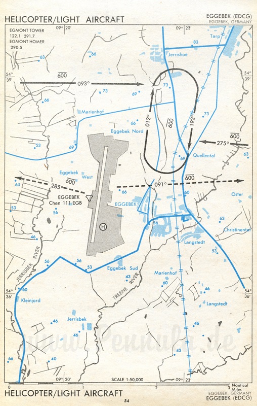 Eggebek Flugplatz Sichtanflugkarte (Traffic Pattern)
