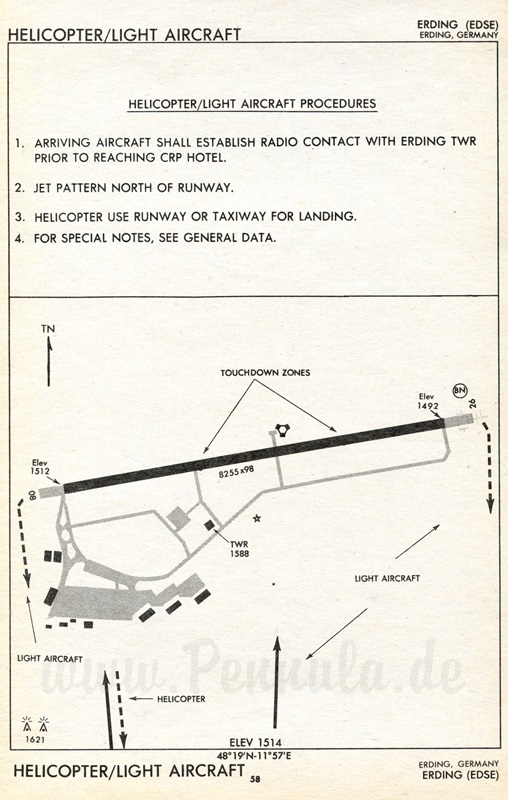 Erding Flughafen Aerodrome Chart (Militärflugplatz)
