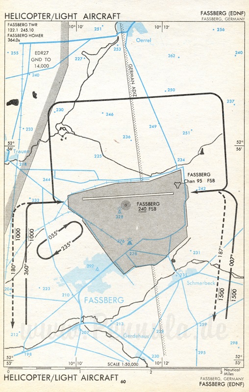 Fassberg Flugplatz Sichtanflugkarte (Traffic Pattern)