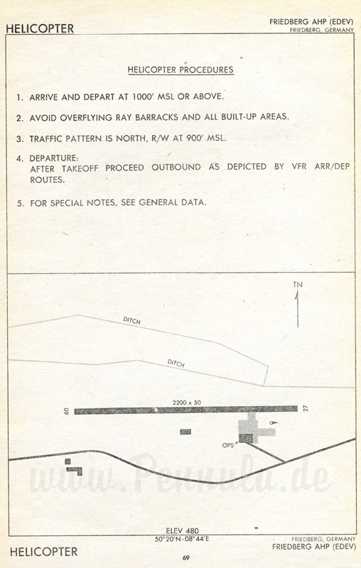 Friedberg Flughafen Aerodrome Chart (Militärflugplatz)