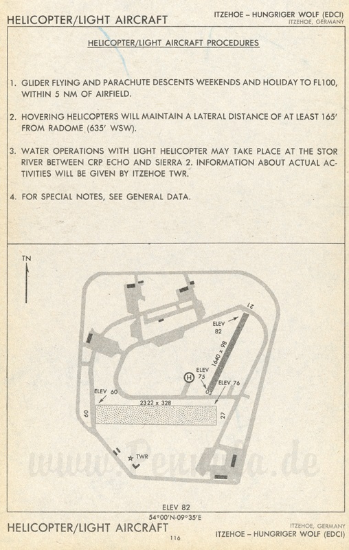 Itzehoe Flughafen Aerodrome Chart (Militärflugplatz)