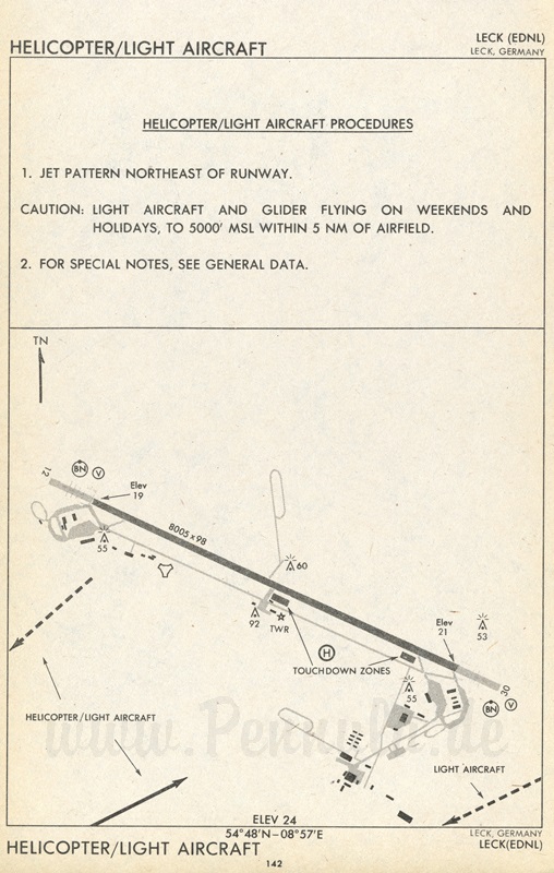 Leck Flughafen Aerodrome Chart (Militärflugplatz)