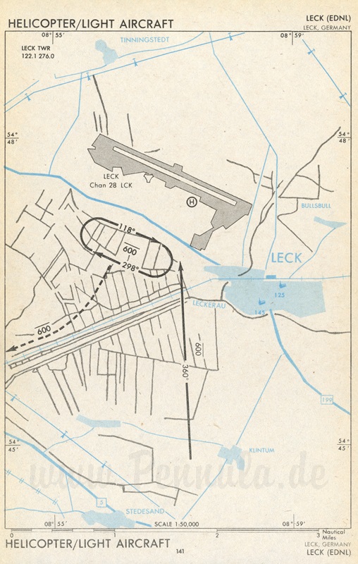 Leck Flugplatz Sichtanflugkarte (Traffic Pattern)