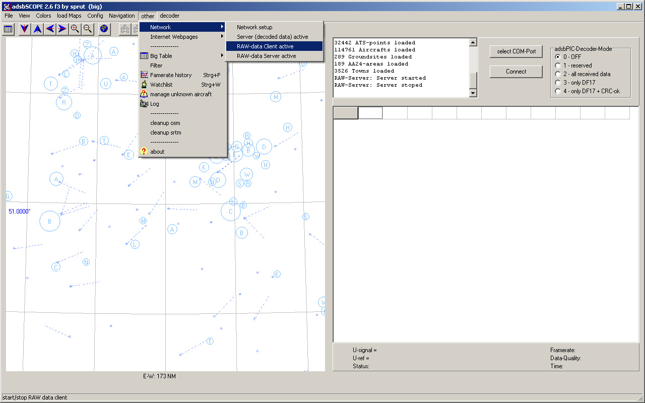 Programm adsbSCOPE Konfiguration und Einstellungen