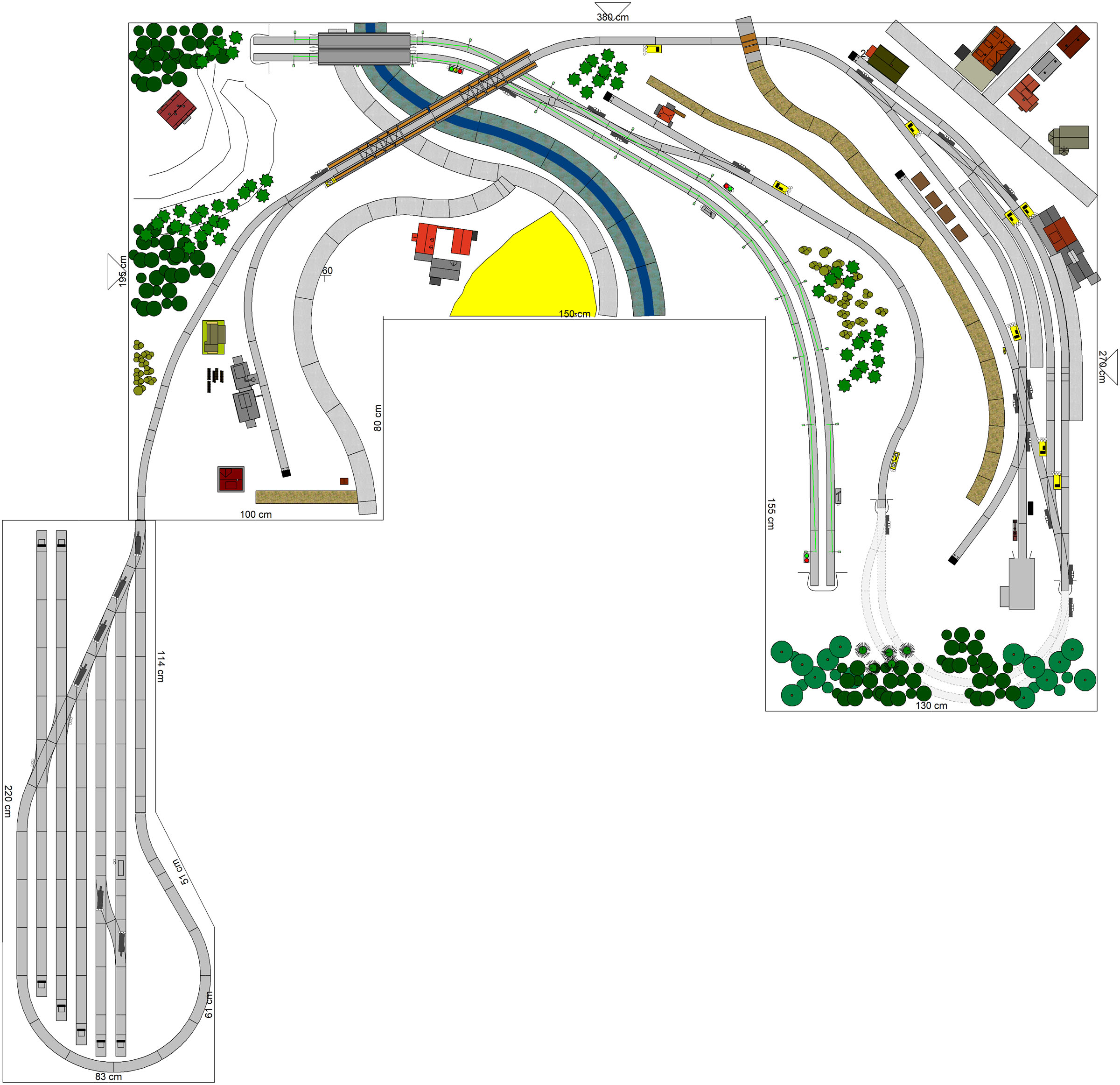 Gleisplan der Märklin Modellbahn Lindental