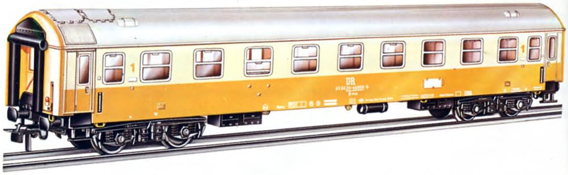 PIKO Städteexpreßwagen. 426/94 Modell des Städteexpreßwagens der DR. 1. Klasse, LüP: 250 mm; beleuchtet