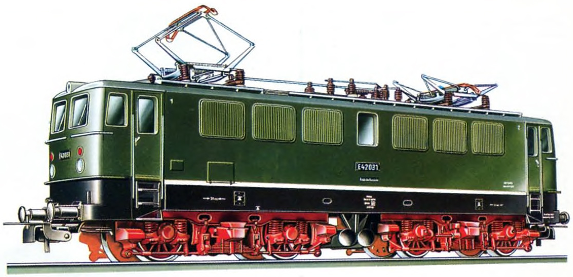PIKO Elektro-Lokomotive. 5/6212 Modell der elektrischen Güterzuglokomotive E 42 der DR. Achsfolge Bo'Bo', LüP: 187 mm. Vorbildgetreue Ausführung in allen Details, Farbgebung und Beschriftung. Technische Ausführung wie Modell 5/6205.