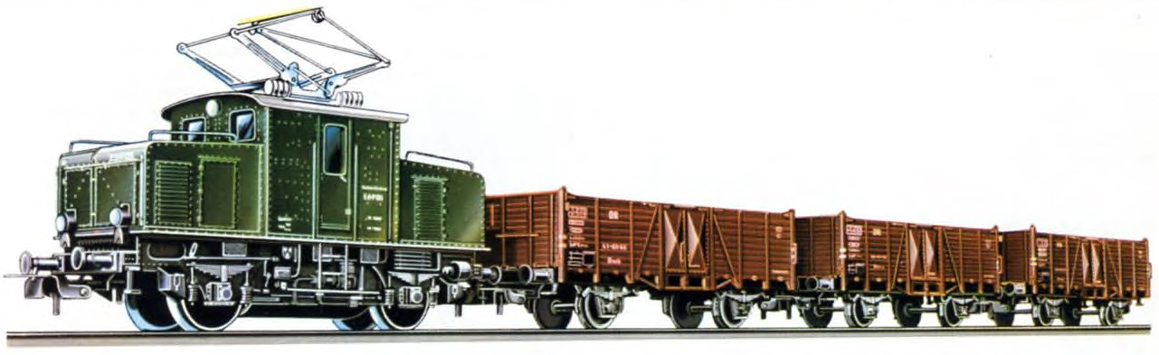 PIKO-Expert Programm: 5/0520 Güterzug-Geschenkpackung. 1 Ellok E 69 DR, 3 offene Güterwagen 5/6441/010 Anschlußlitze, Gleise: 16 x 5/6810, 3 x 5/6800, 1 x 5/6820