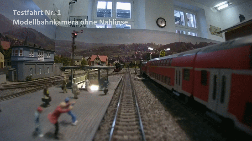 Bildvergleich Nahlinse Faktor 10x Modellbahn Kamera Modelleisenbahn