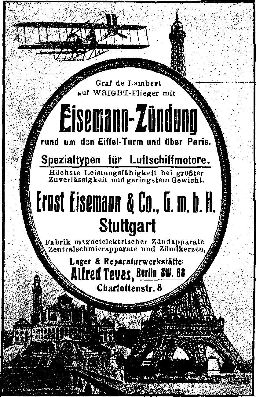 Flugzeuge und Luftfahrt im Deutschen Kaiserreich sowie Fliegerclubs und Luftsportvereine im Jahr 1910