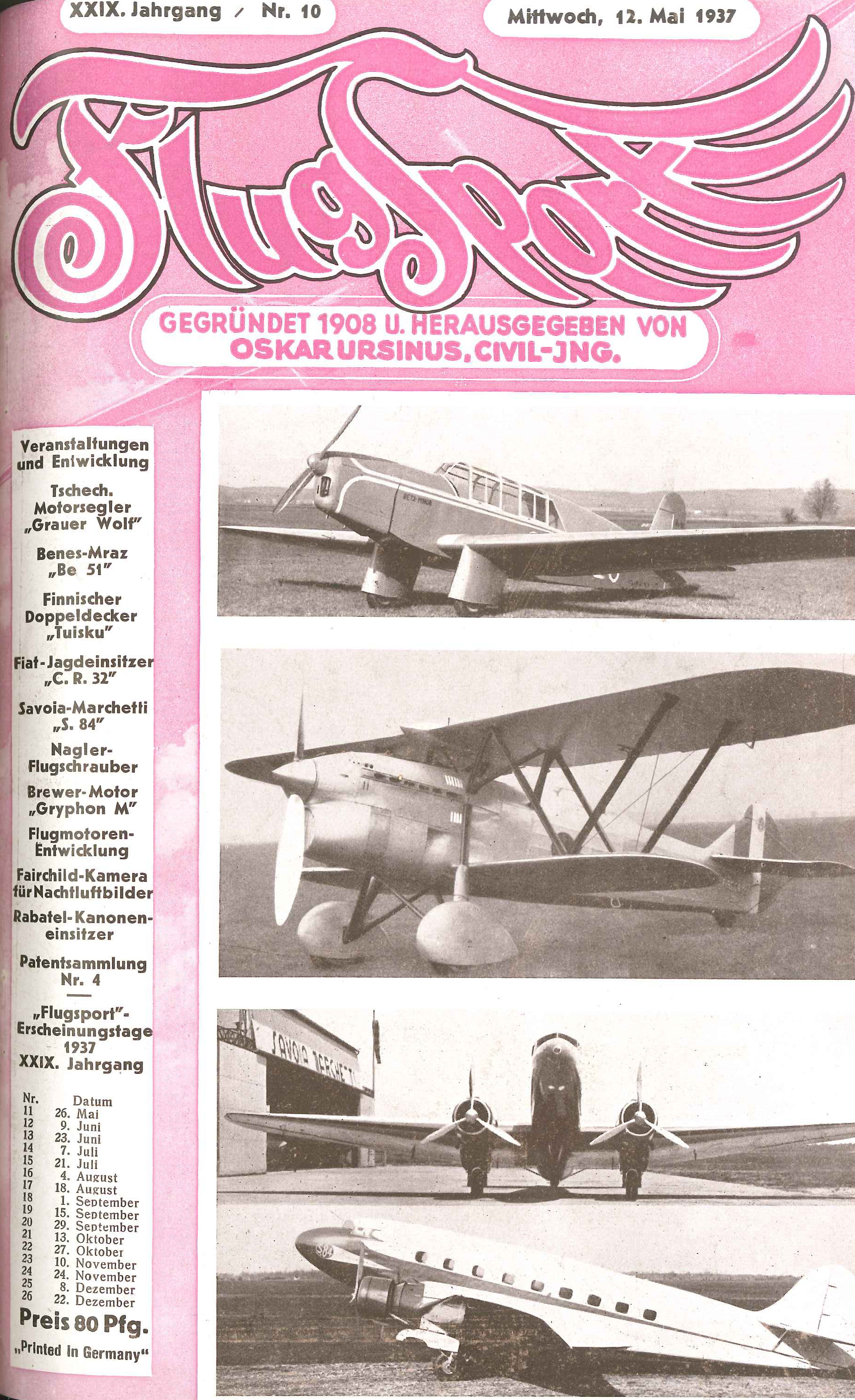 Flugsport 1937 - Heft 10/1937