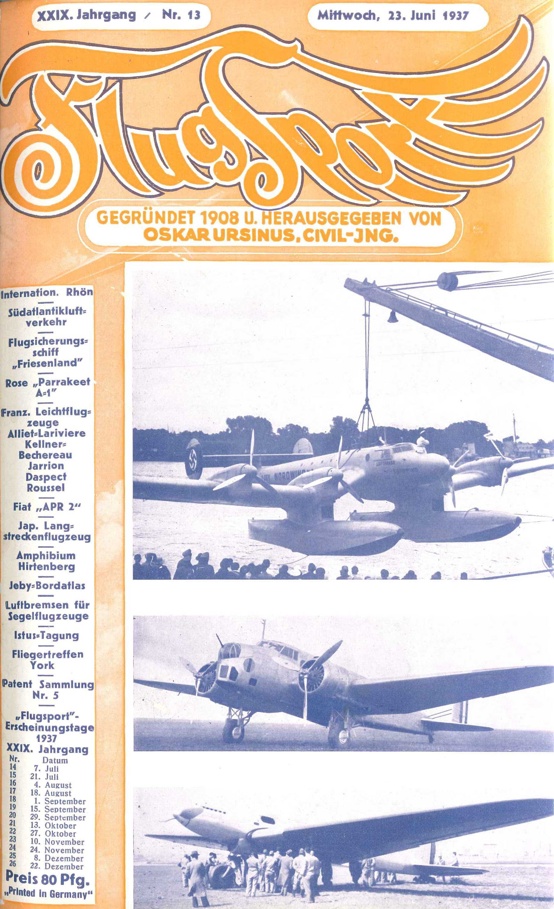 Flugsport 1937 - Heft 13/1937