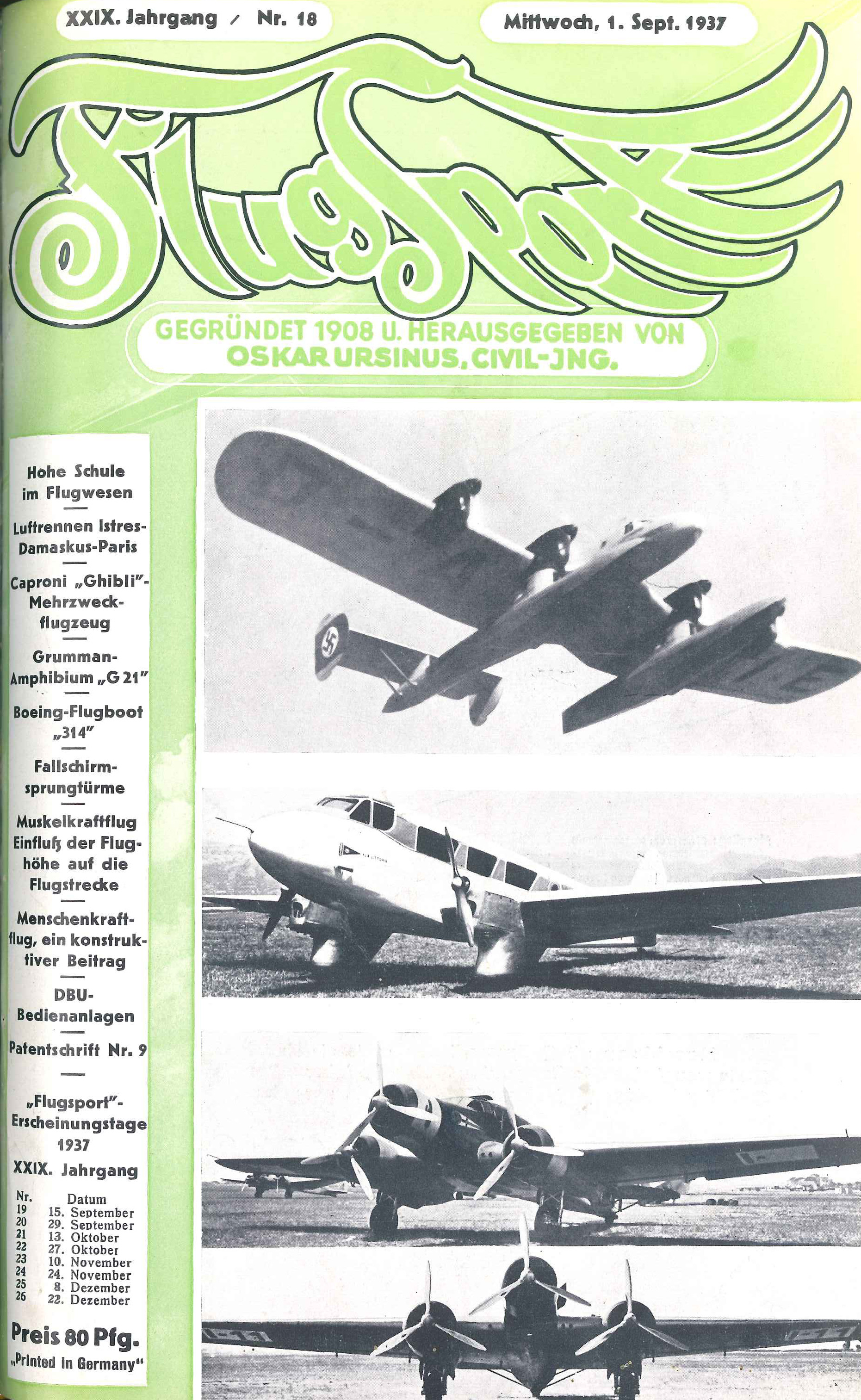 Flugsport 1937 - Heft 18/1937