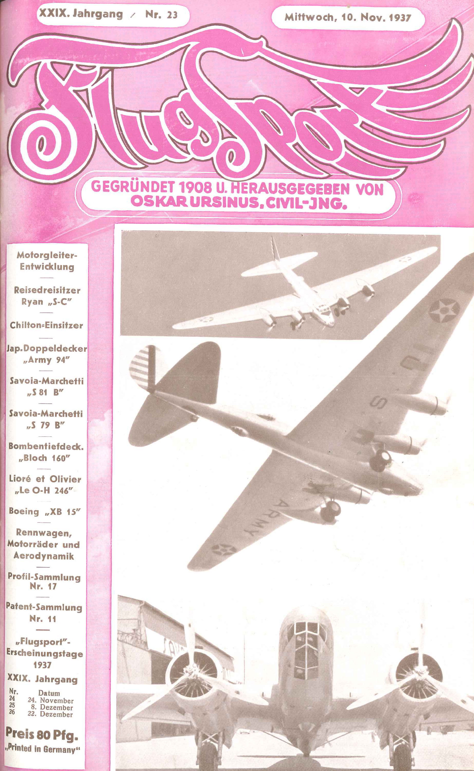 Flugsport 1937 - Heft 23/1937