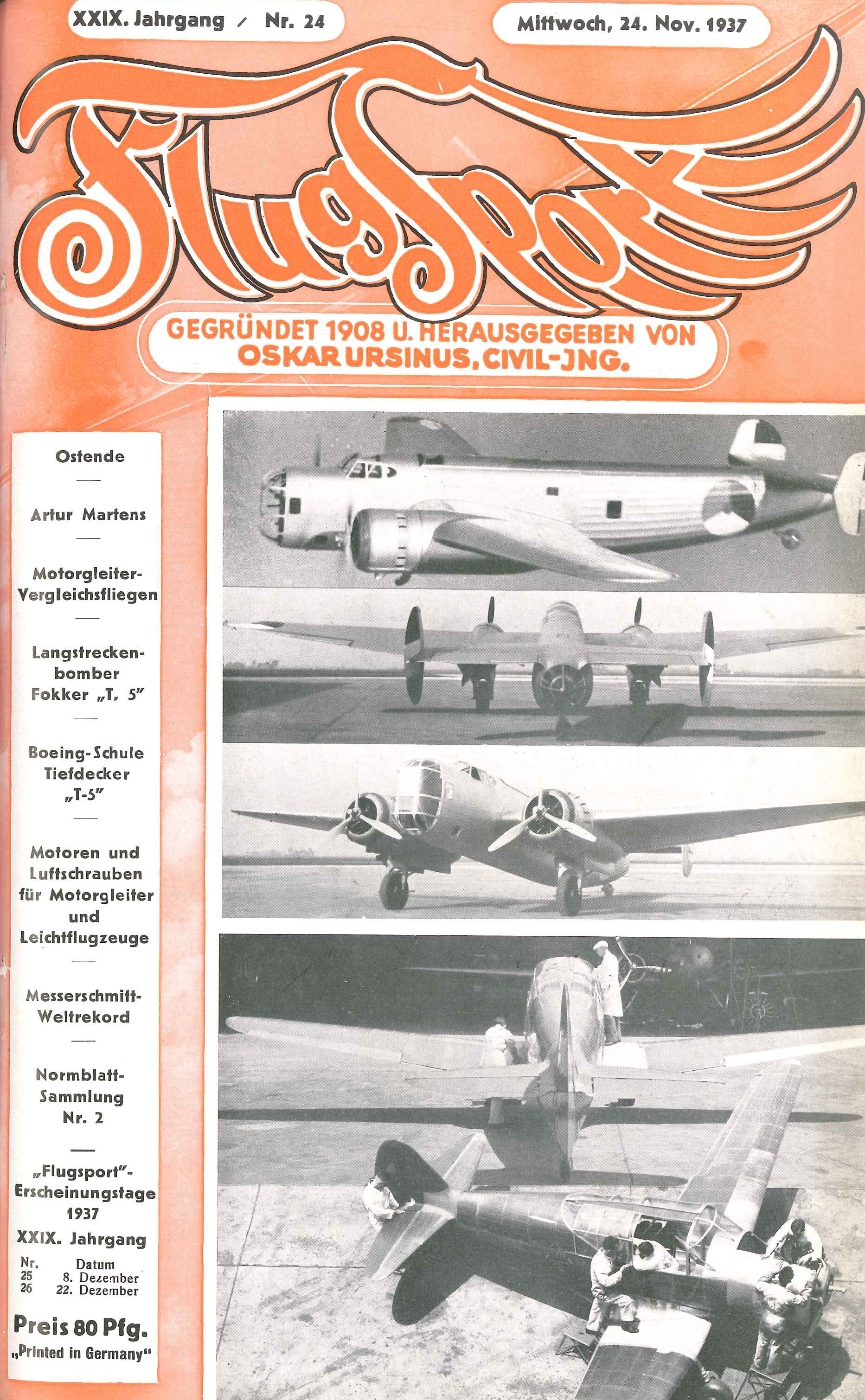 Flugsport 1937 - Heft 24/1937