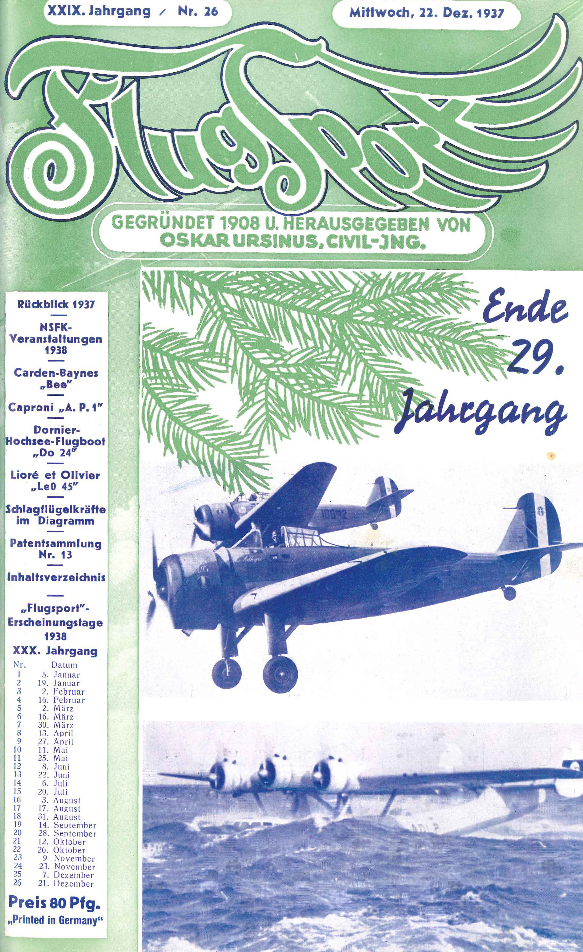 Flugsport 1937 - Heft 26/1937
