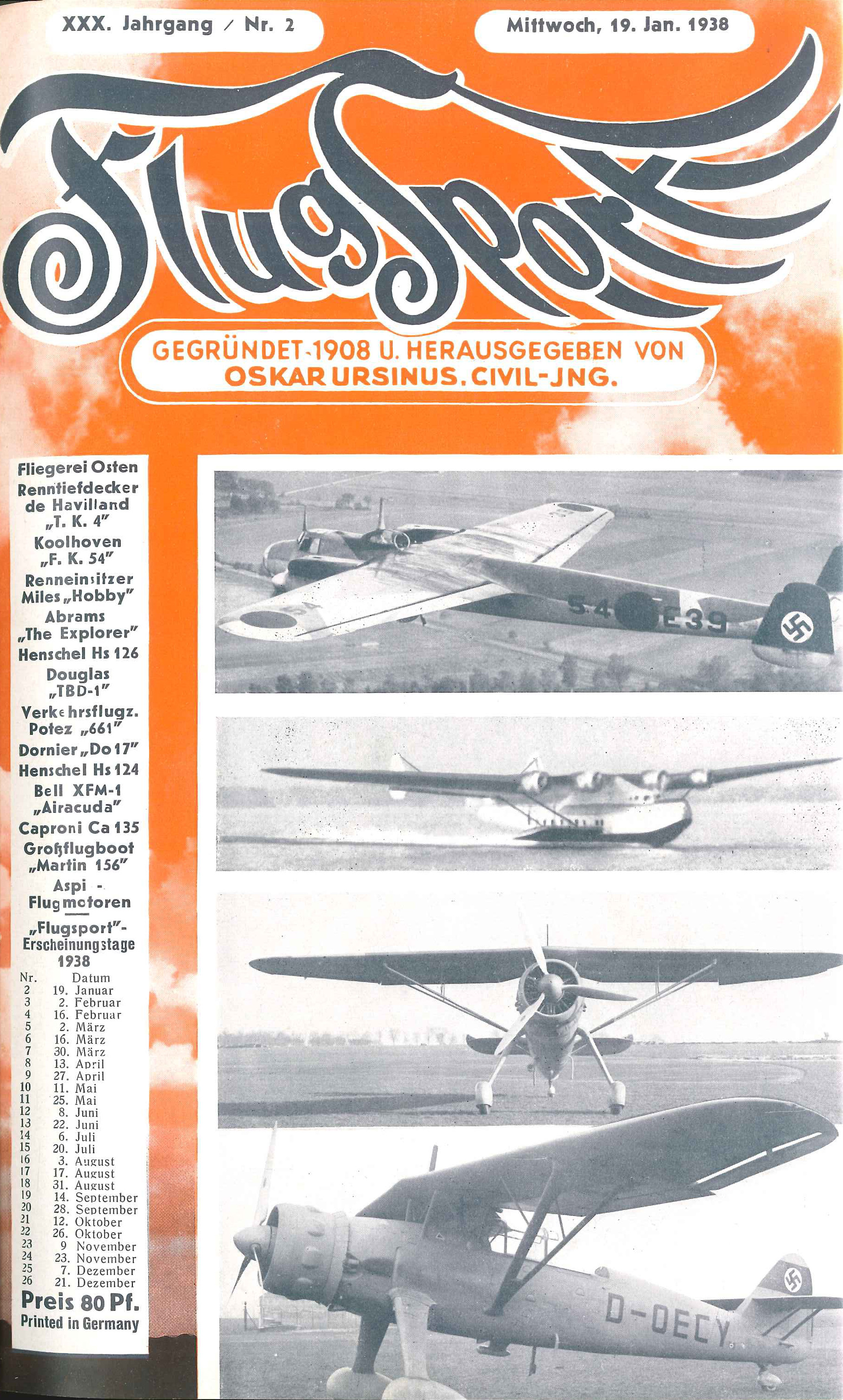 Flugsport 1938 - Heft 2/1938