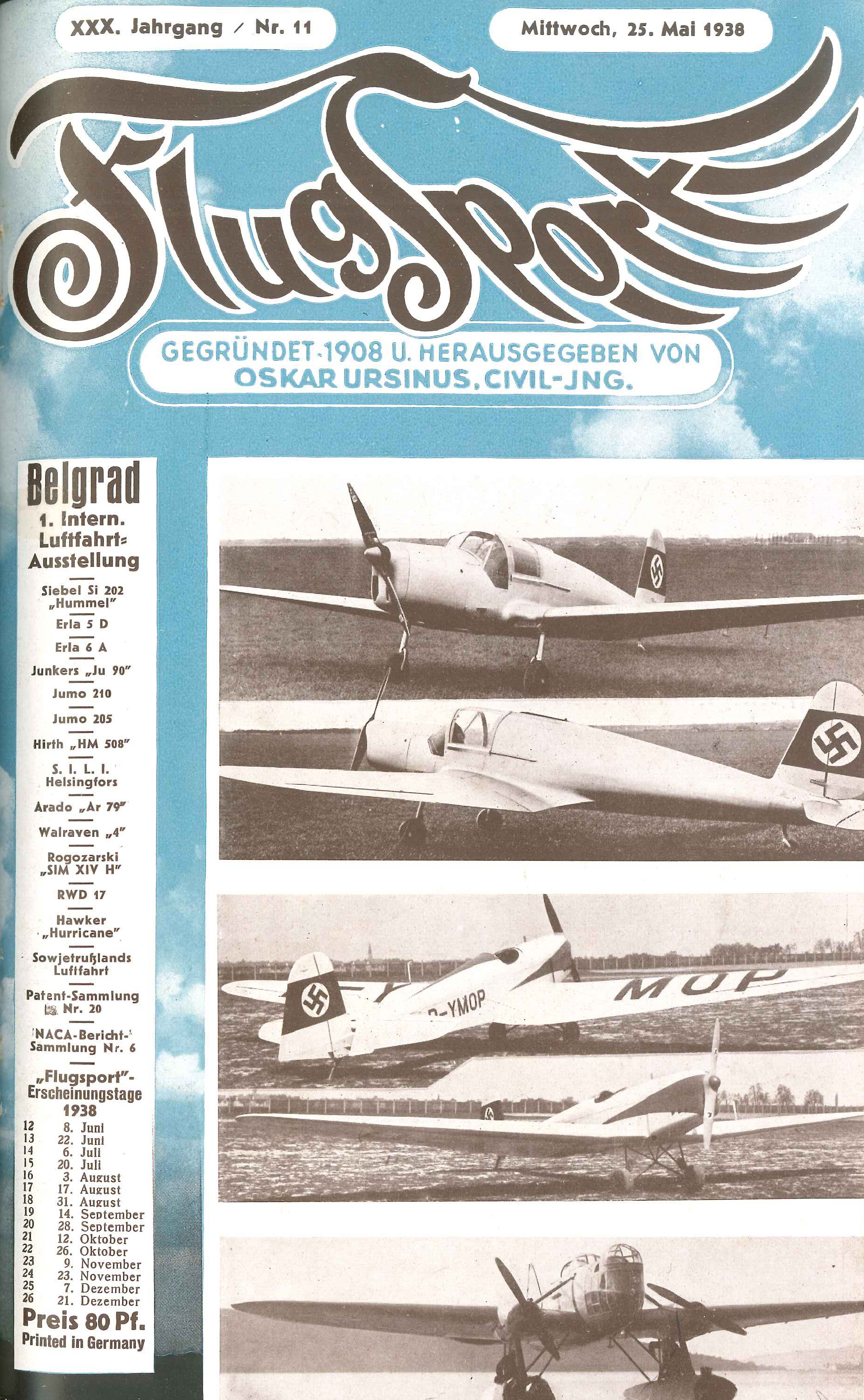 Flugsport 1938 - Heft 11/1938