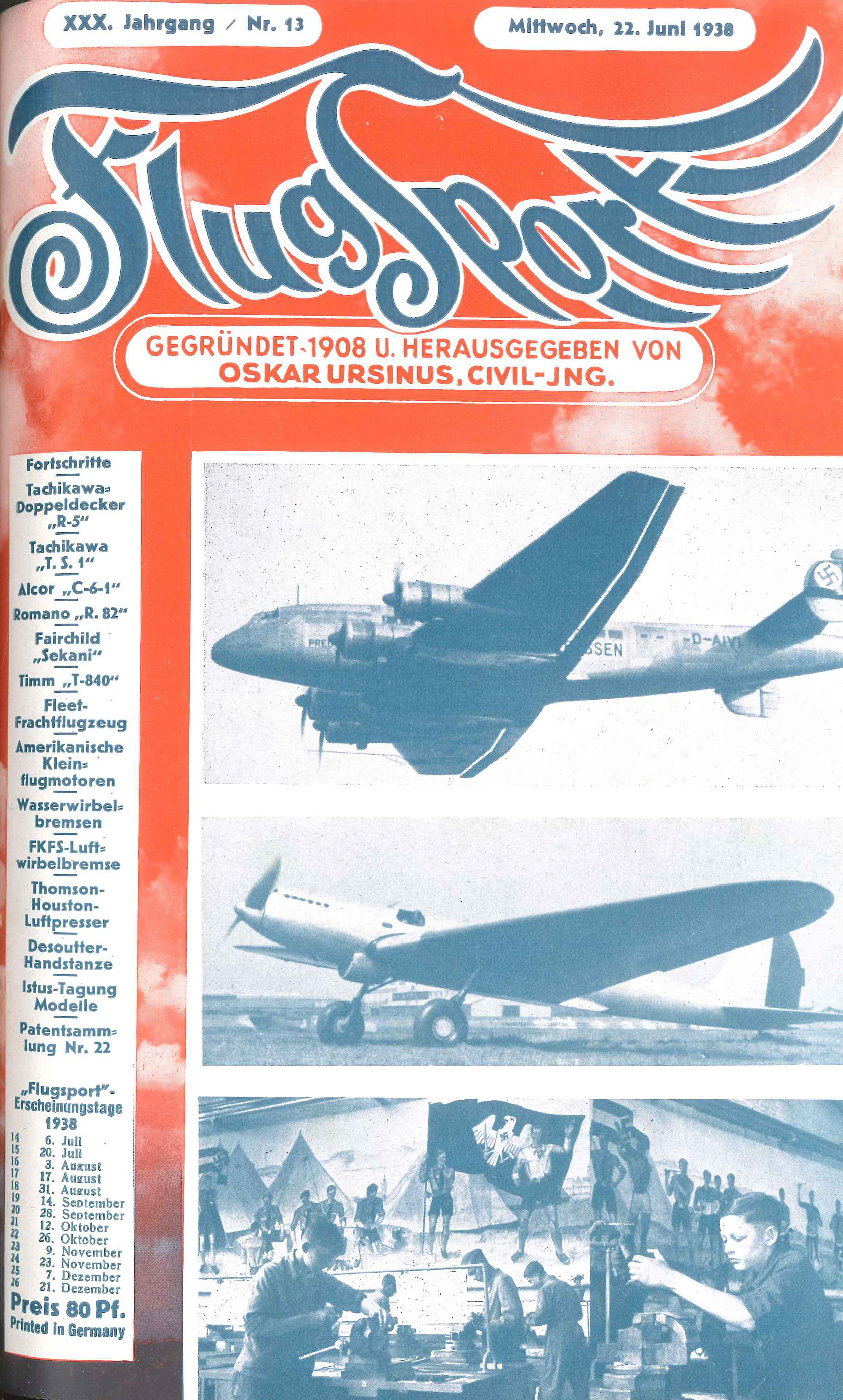 Flugsport 1938 - Heft 13/1938