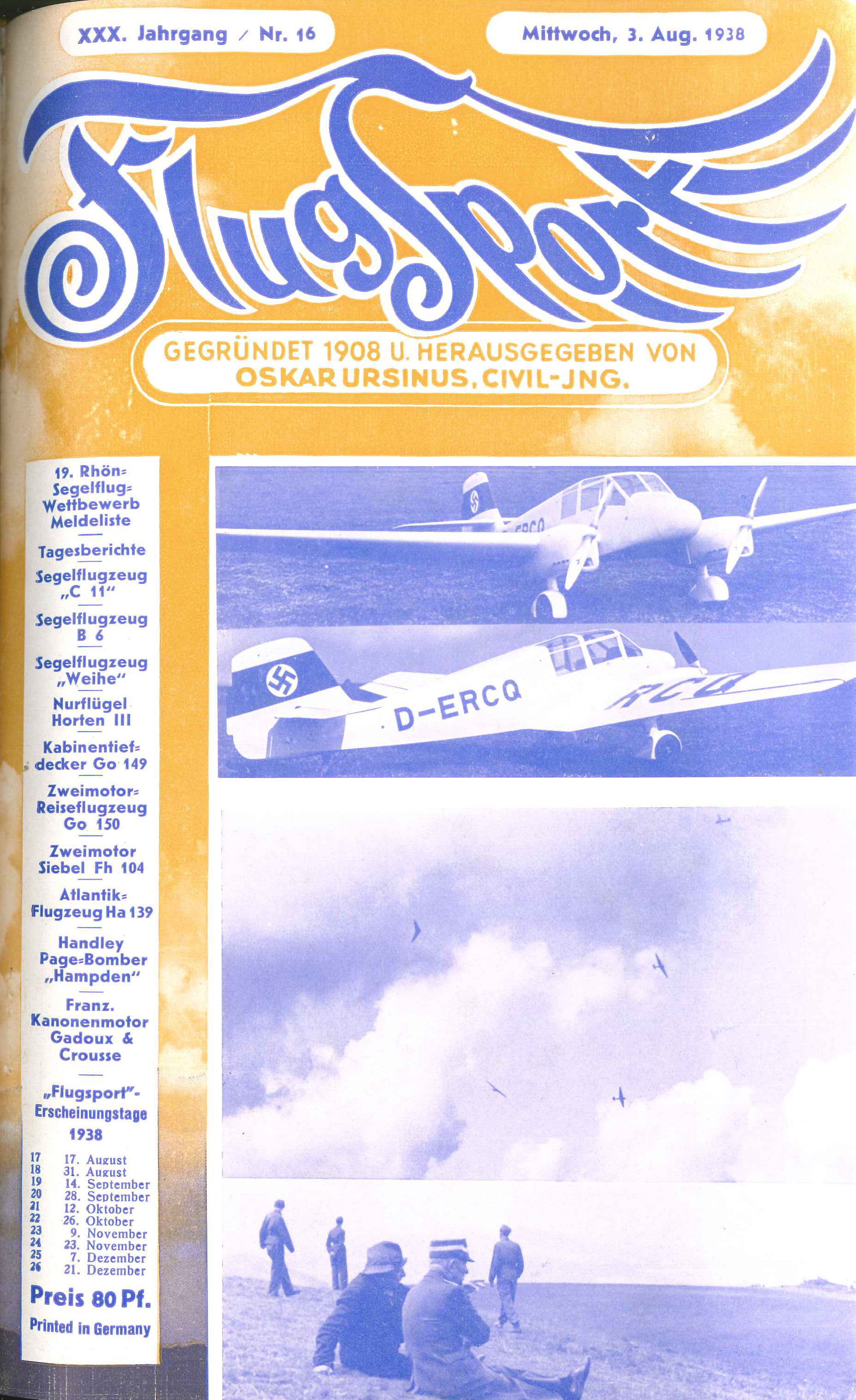 Flugsport 1938 - Heft 16/1938