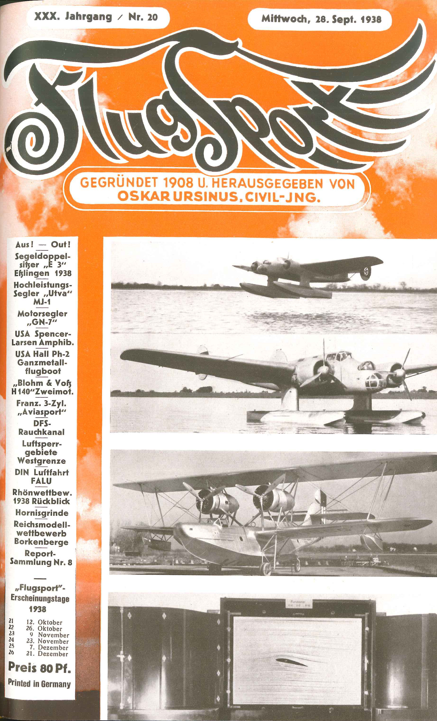 Flugsport 1938 - Heft 20/1938