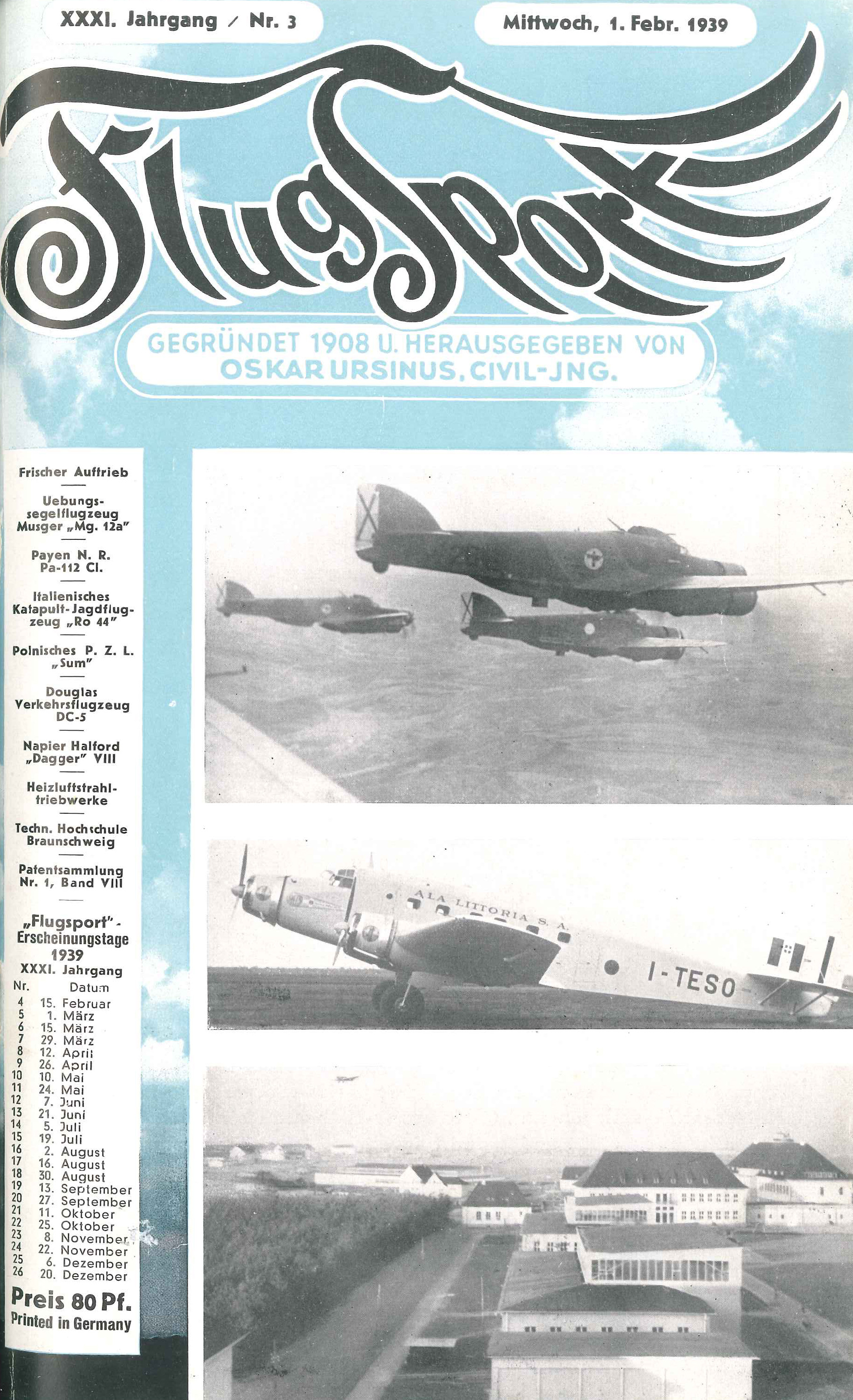 Flugsport 1939 - Heft 3/1939