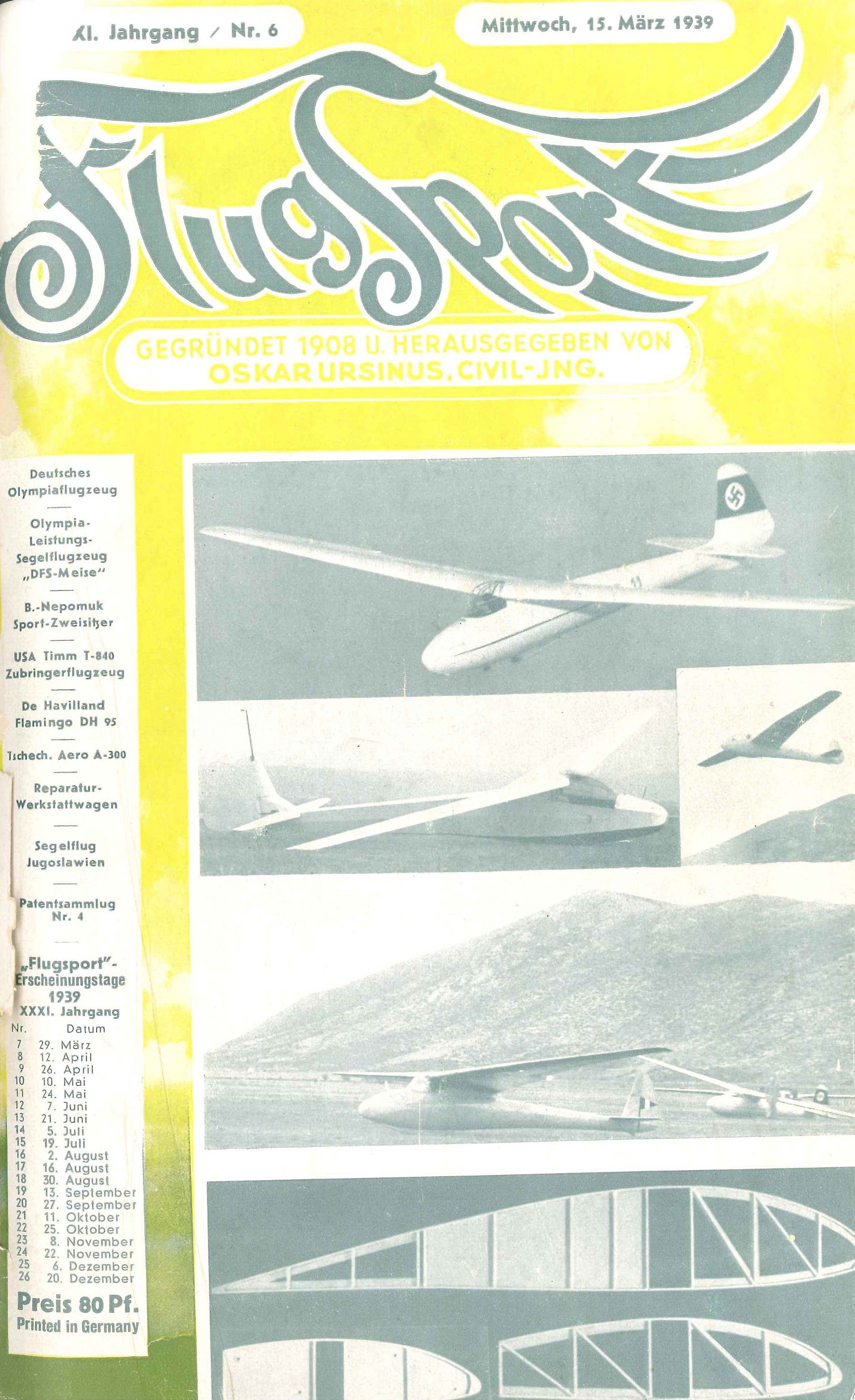 Flugsport 1939 - Heft 6/1939
