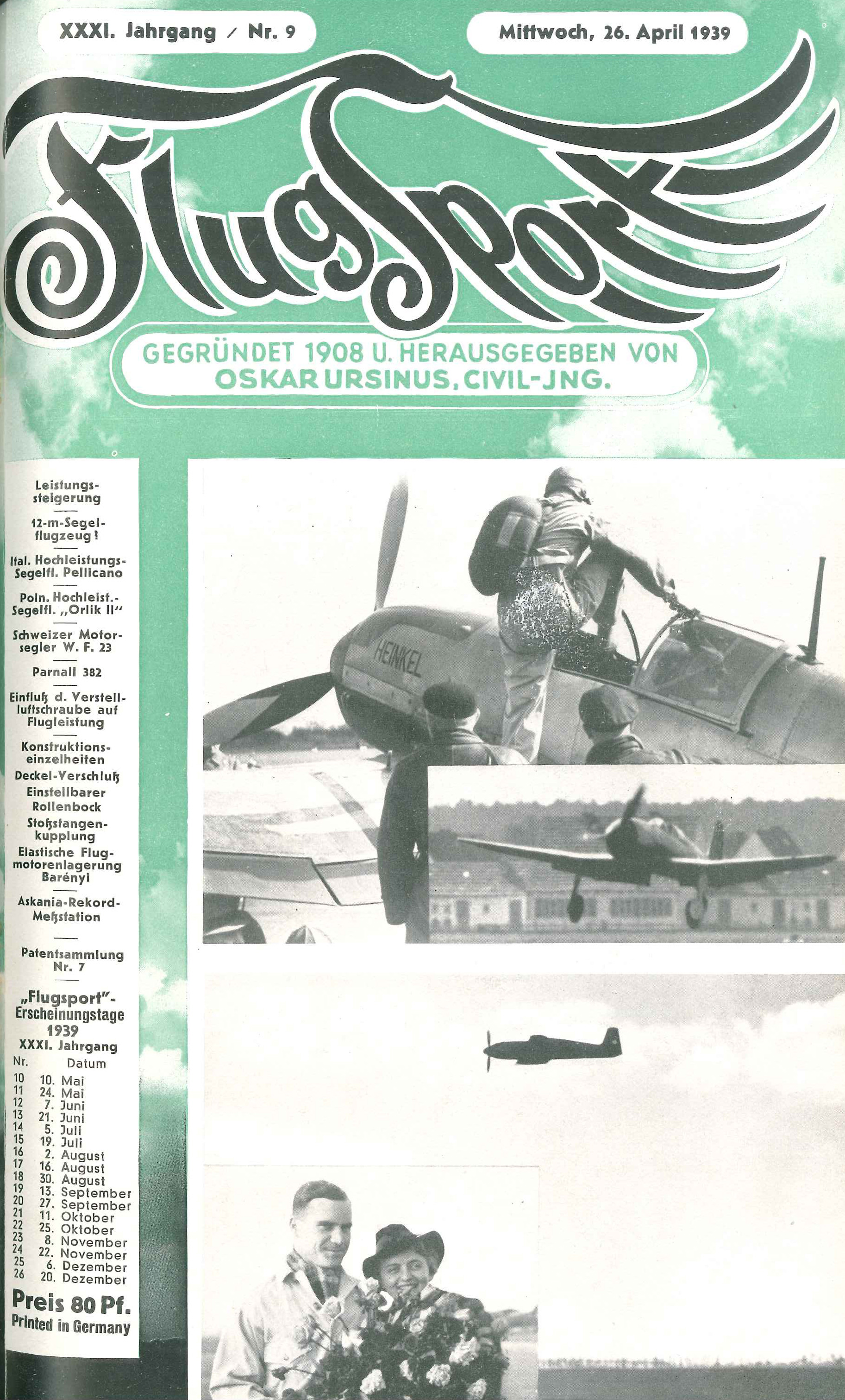 Flugsport 1939 - Heft 9/1939