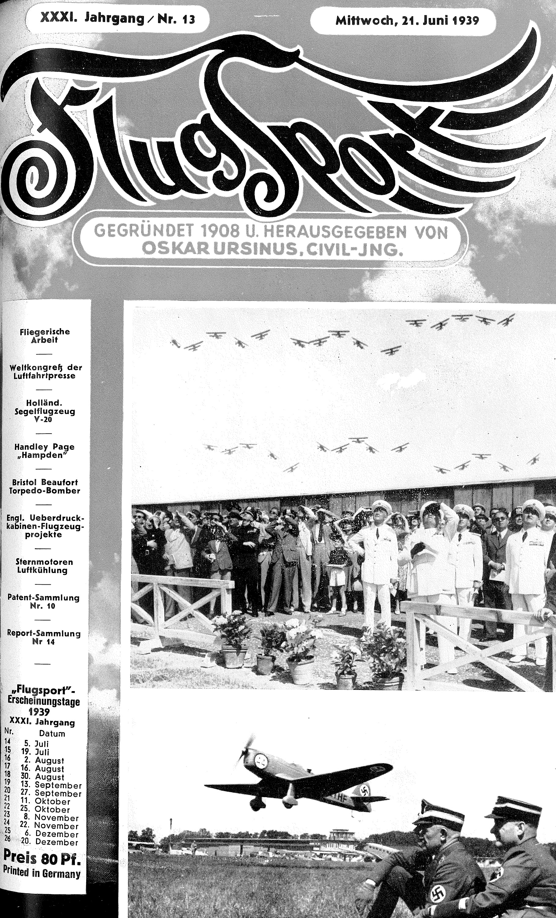 Flugsport 1939 - Heft 13/1939