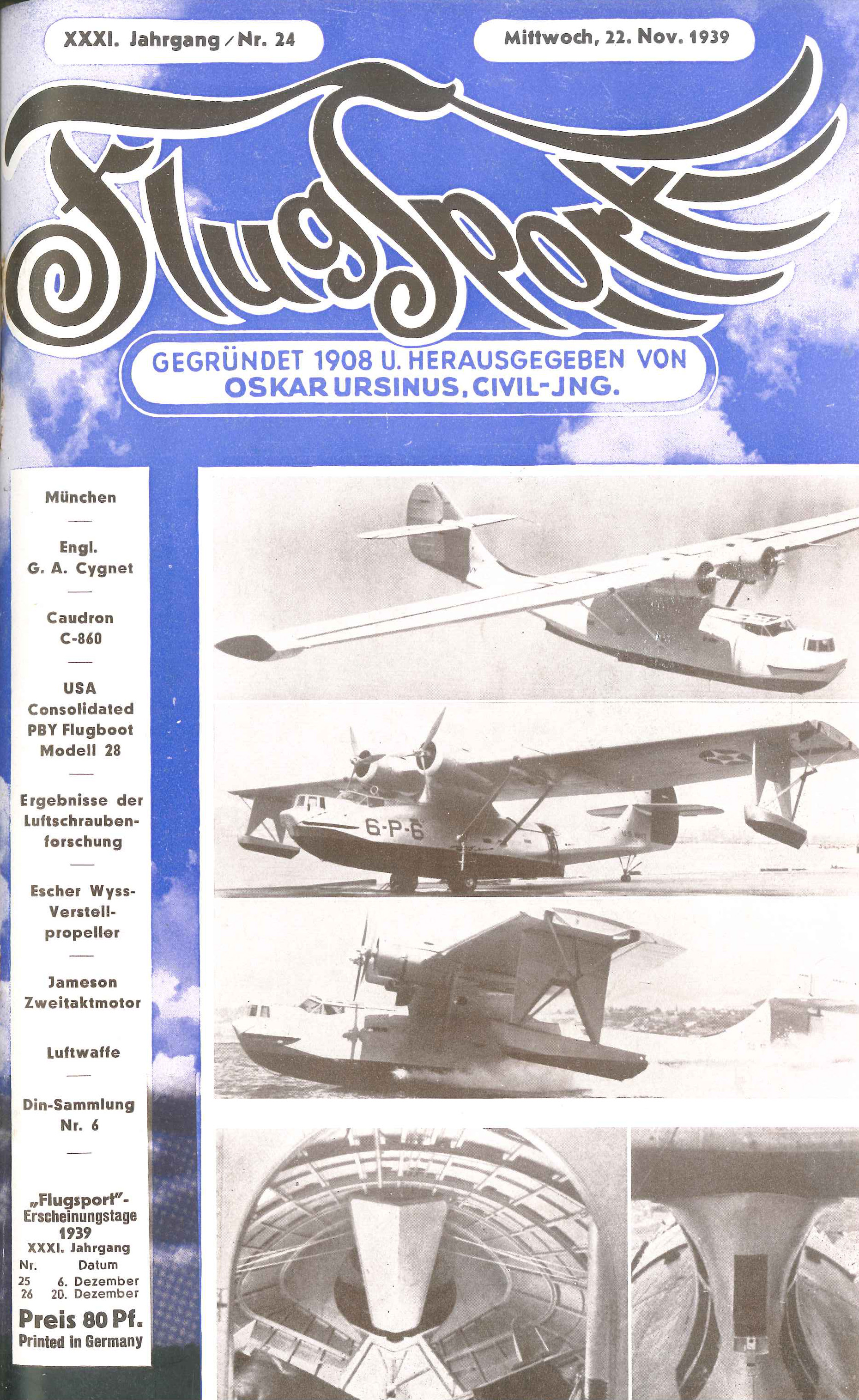 Flugsport 1939 - Heft 24/1939