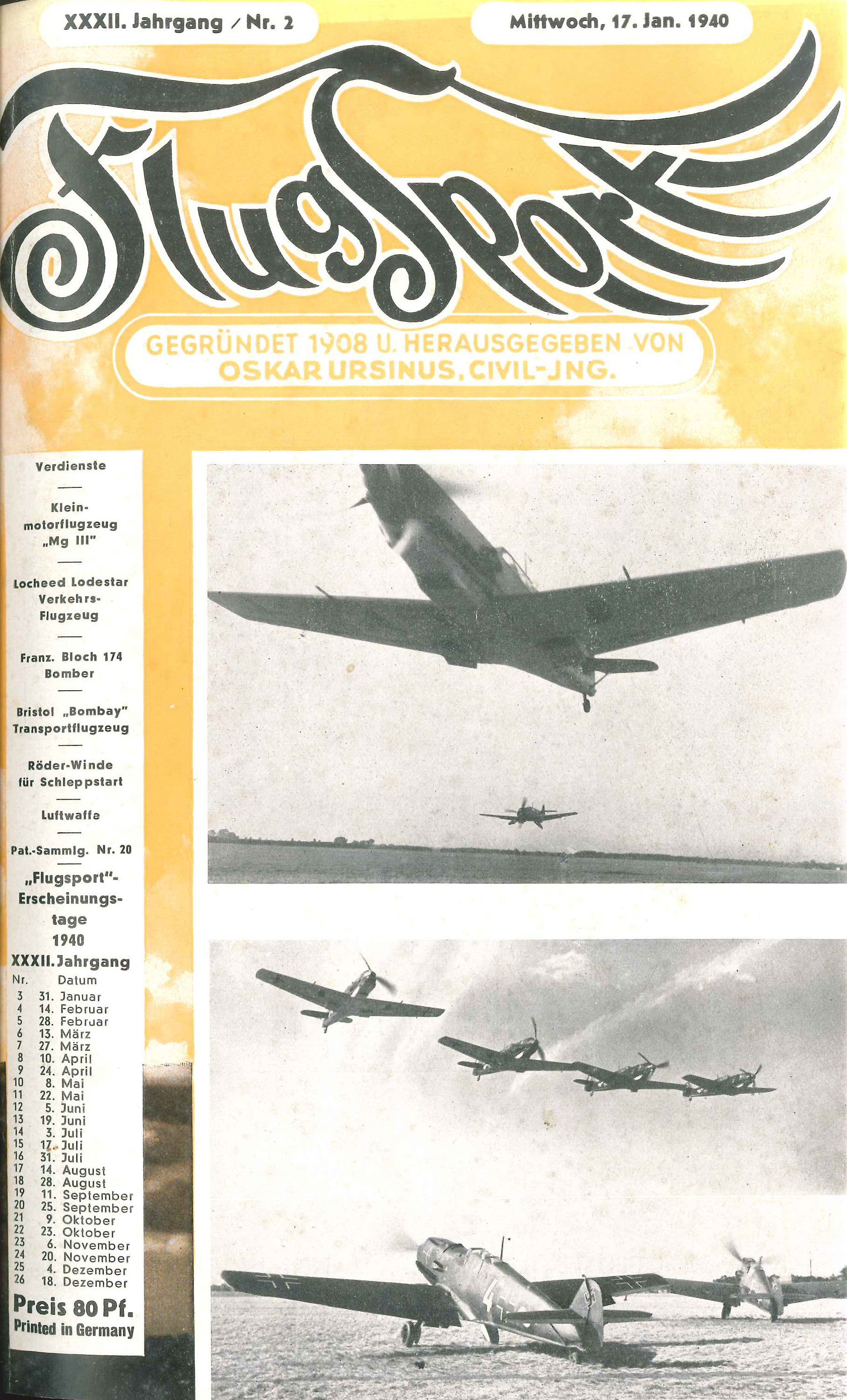 Flugsport 1940 - Heft 2/1940