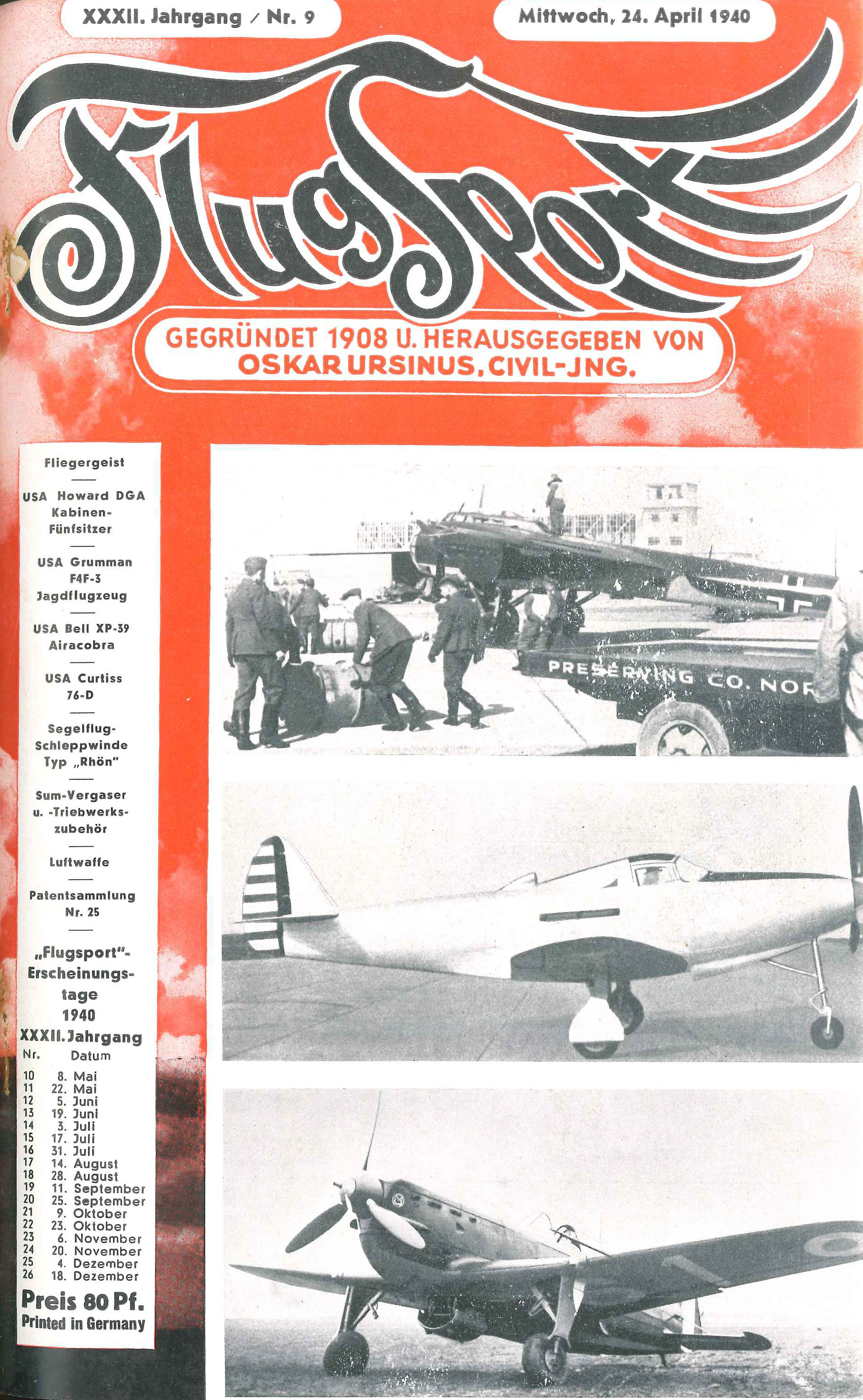 Flugsport 1940 - Heft 9/1940