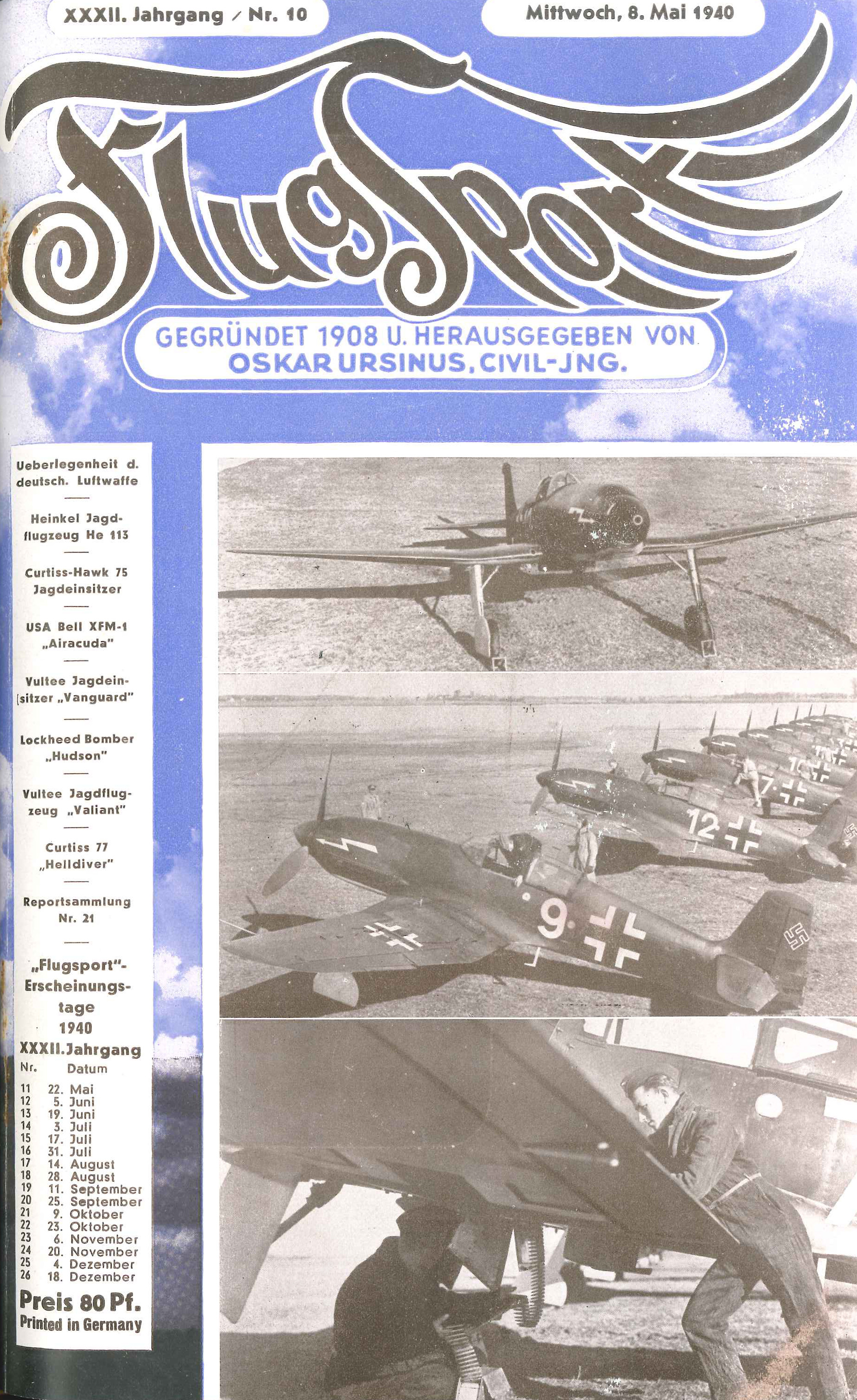 Flugsport 1940 - Heft 10/1940