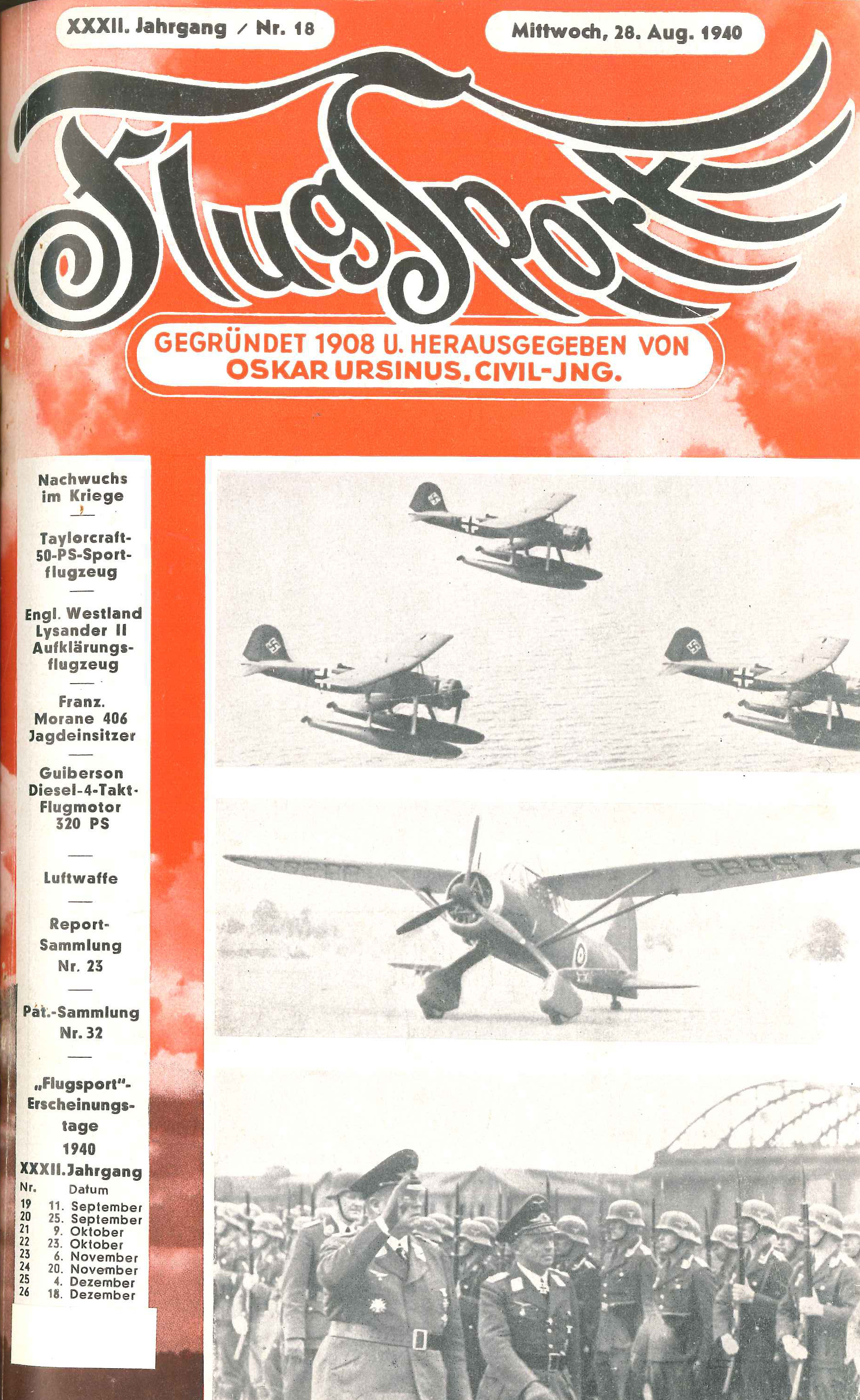 Flugsport 1940 - Heft 18/1940