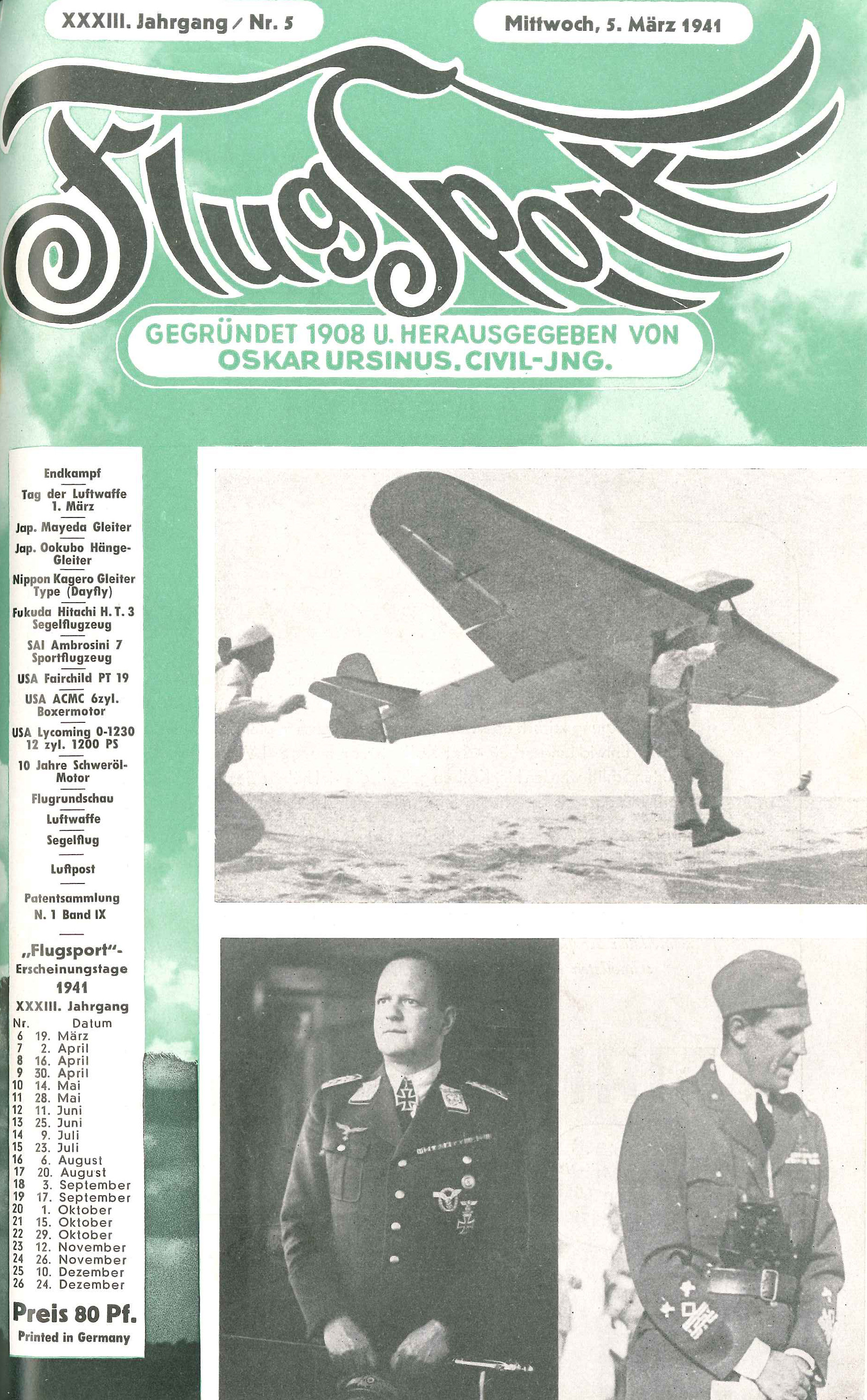 Flugsport 1941 - Heft 5/1941