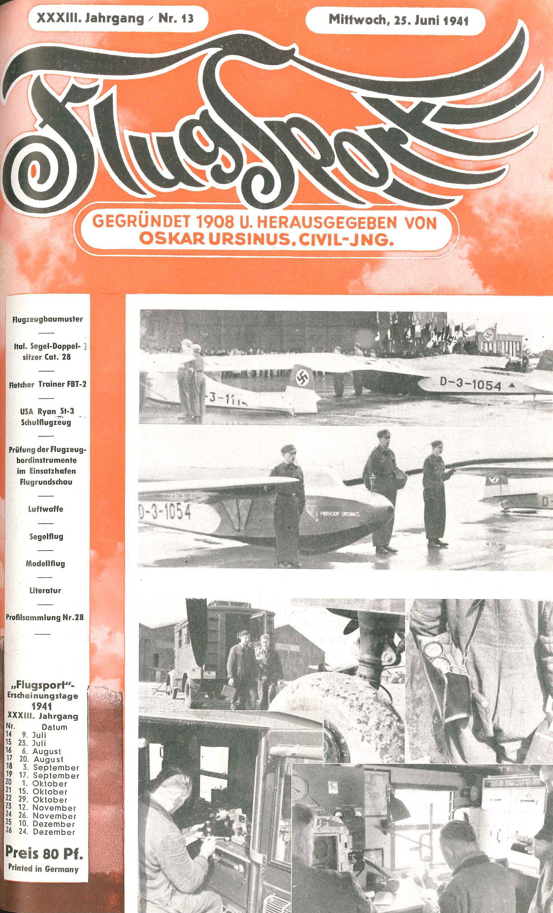 Flugsport 1941 - Heft 13/1941
