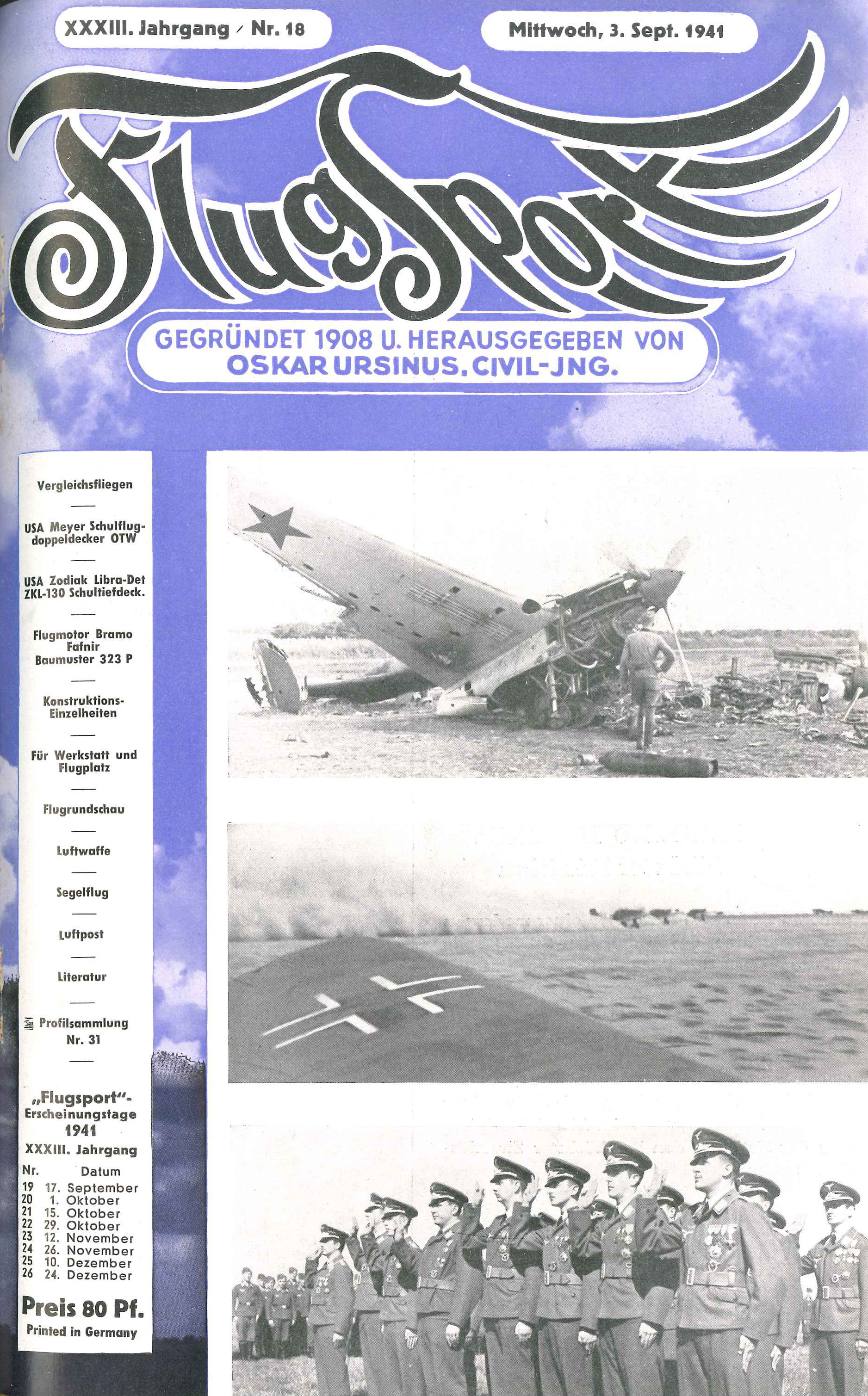 Flugsport 1941 - Heft 18/1941